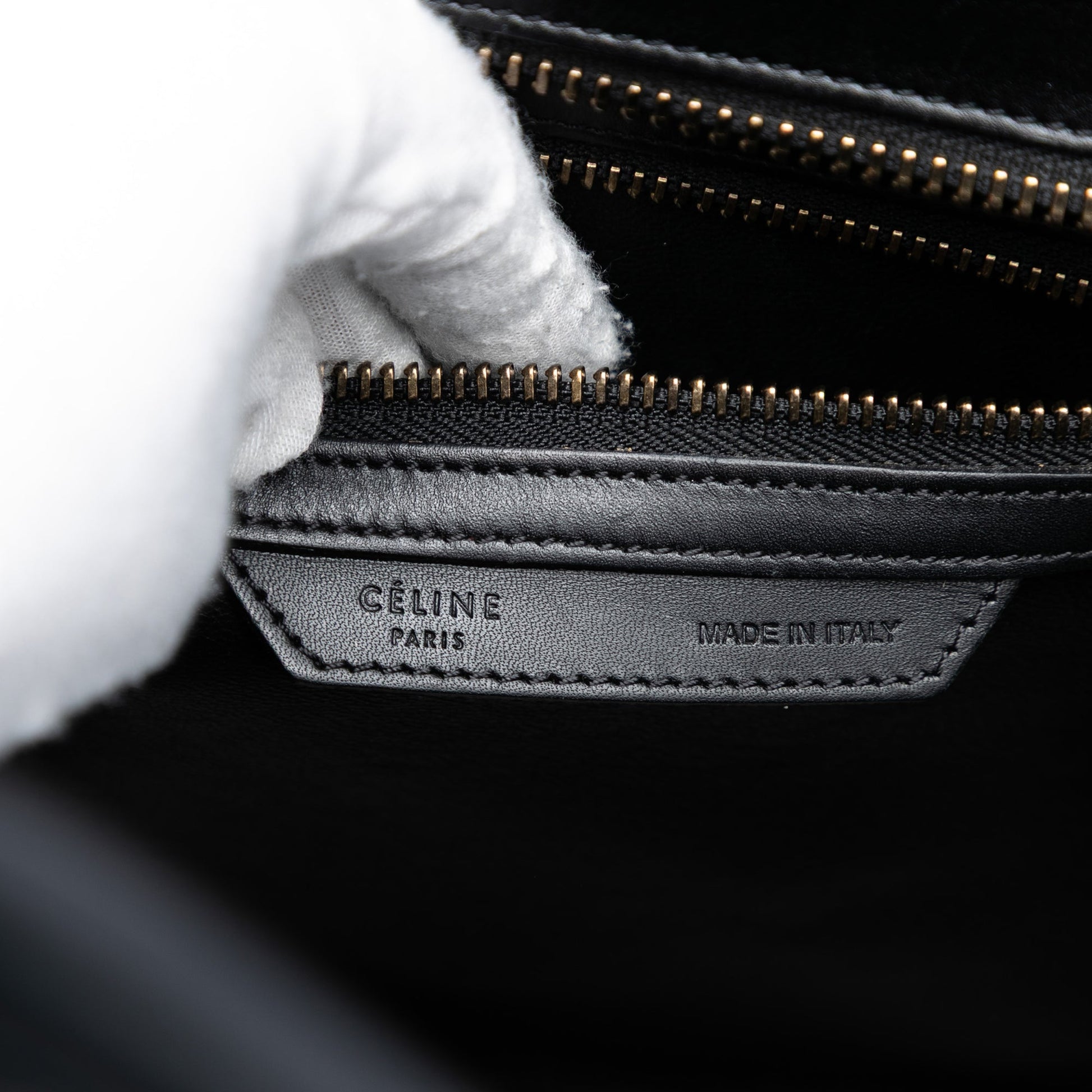 Celine Micro Tricolor Leather Luggage Tote