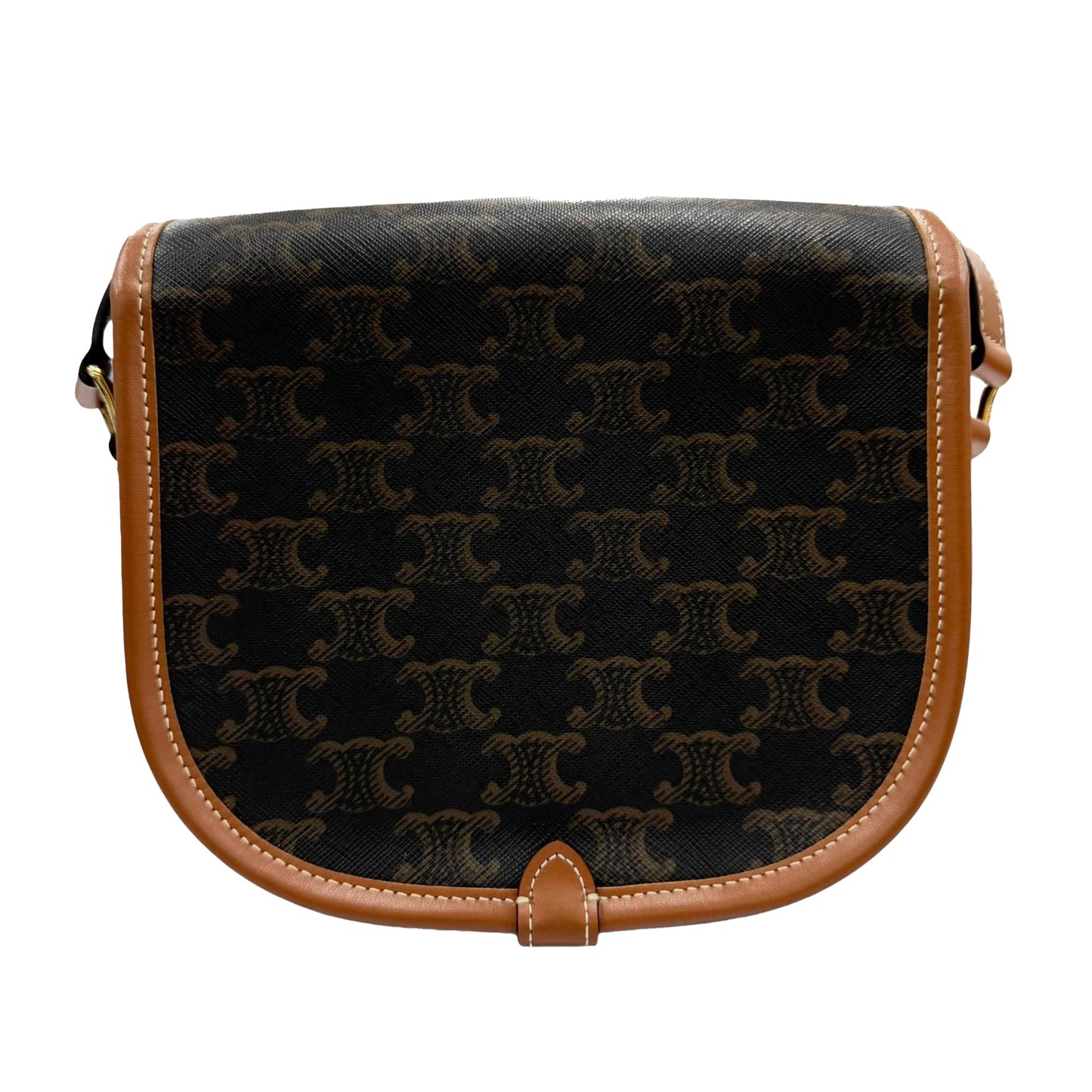 Celine Medium Triomphe Coated Canvas Folco Crossbody