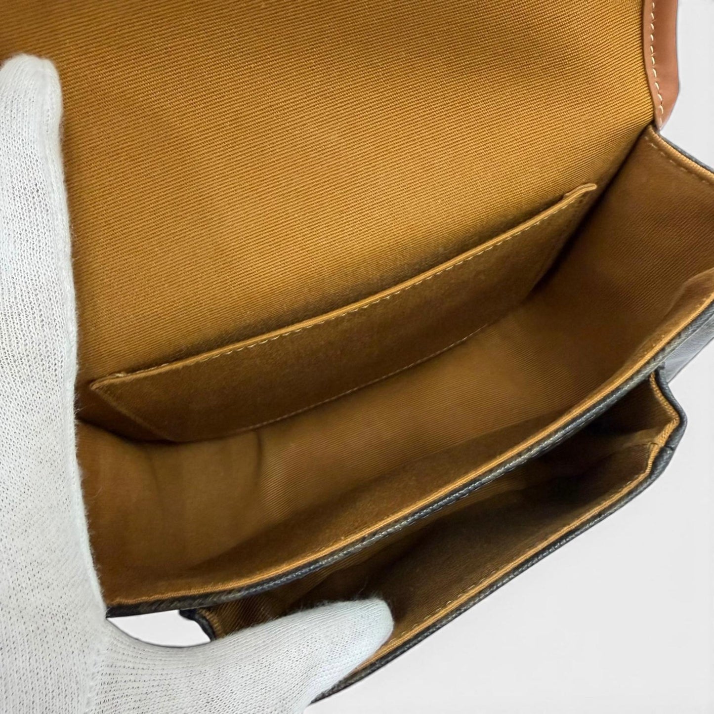 Celine Medium Triomphe Coated Canvas Folco Crossbody