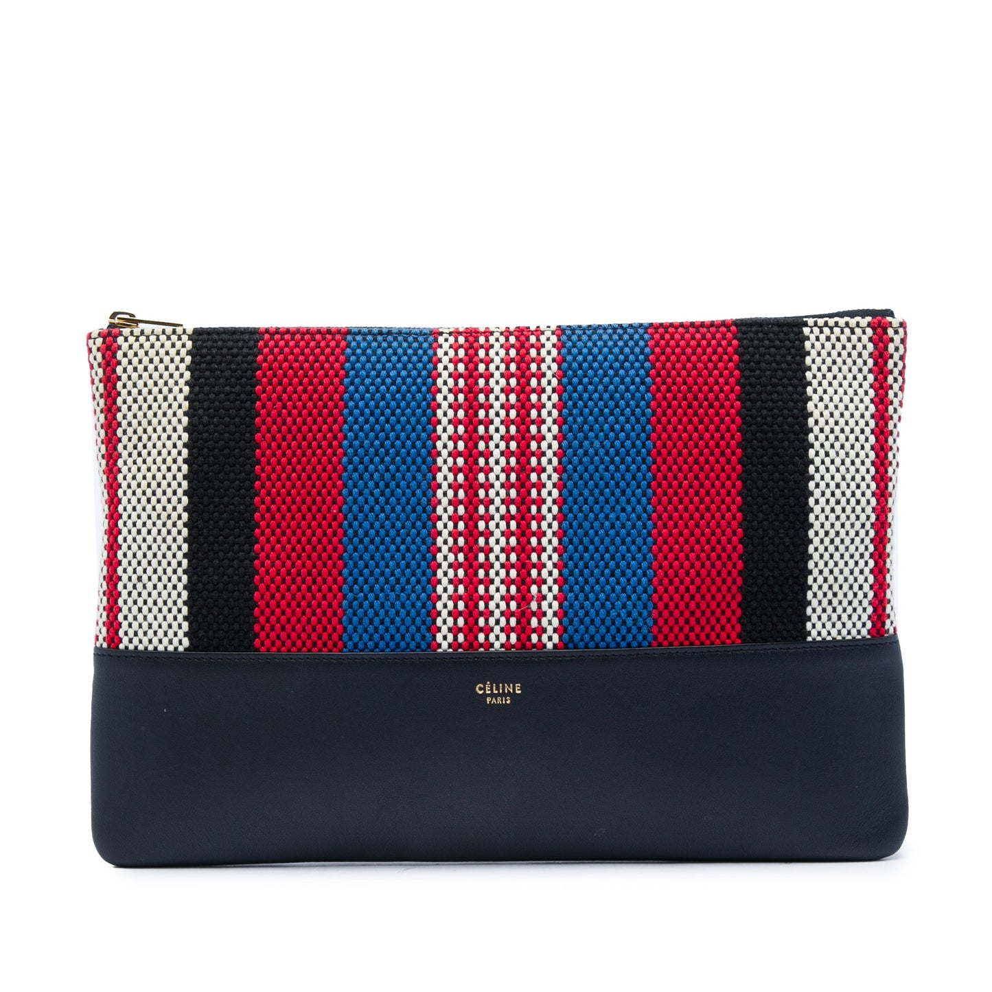Celine Canvas Striped Solo Pouch