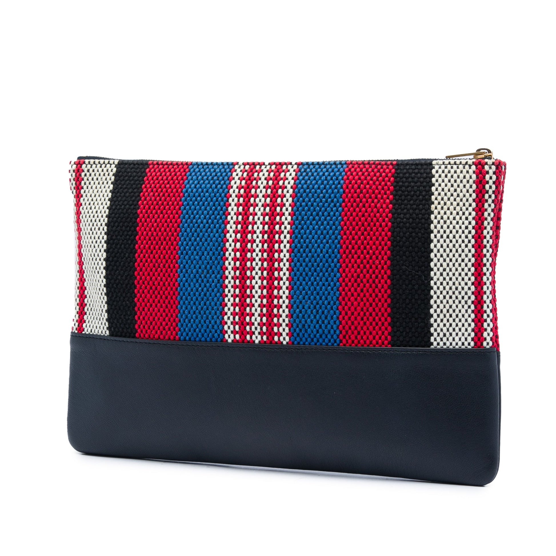 Celine Canvas Striped Solo Pouch