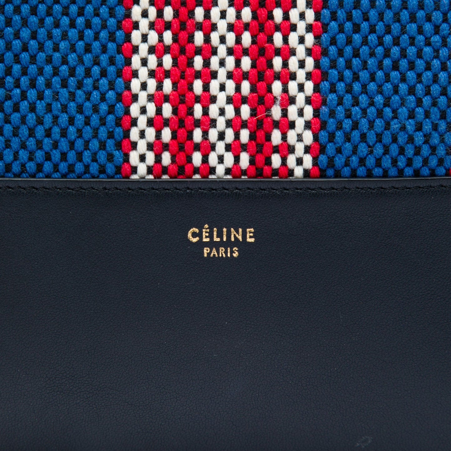 Celine Canvas Striped Solo Pouch