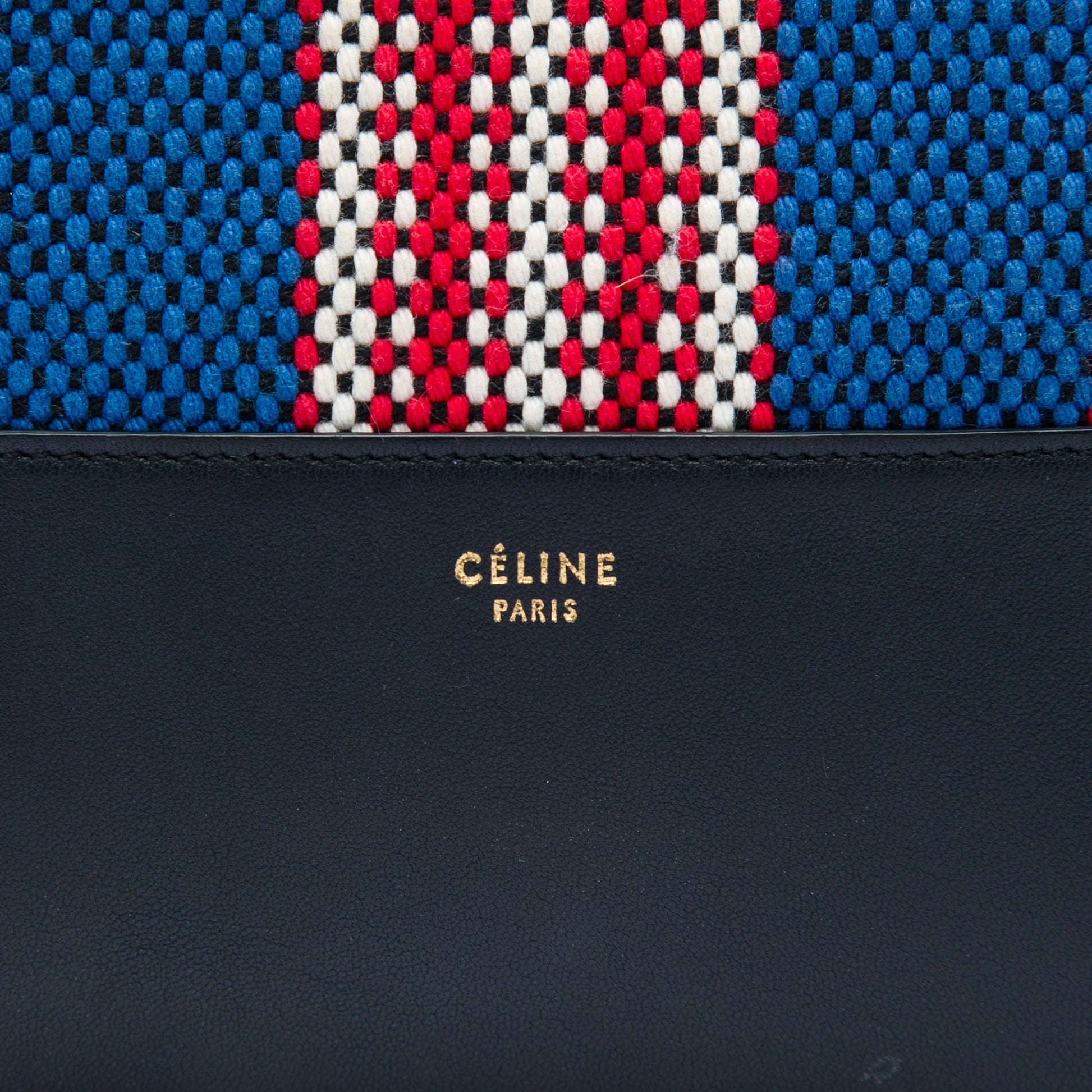 Celine Canvas Striped Solo Pouch