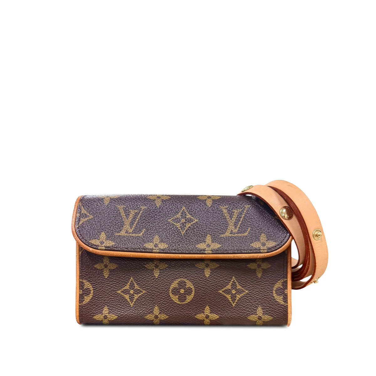 Louis Vuitton Monogram Pochette Florentine — Brown