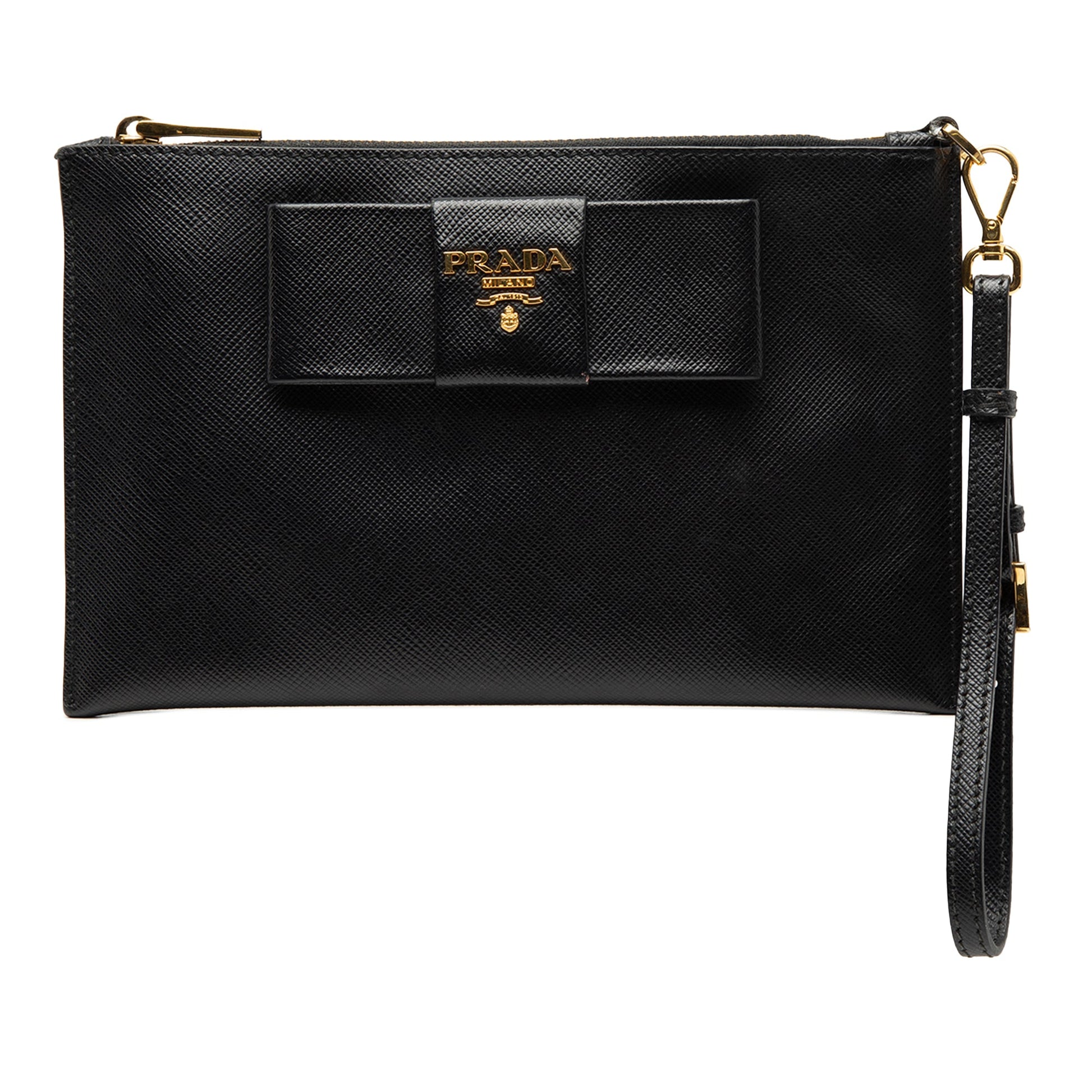 Prada Saffiano Bow Clutch