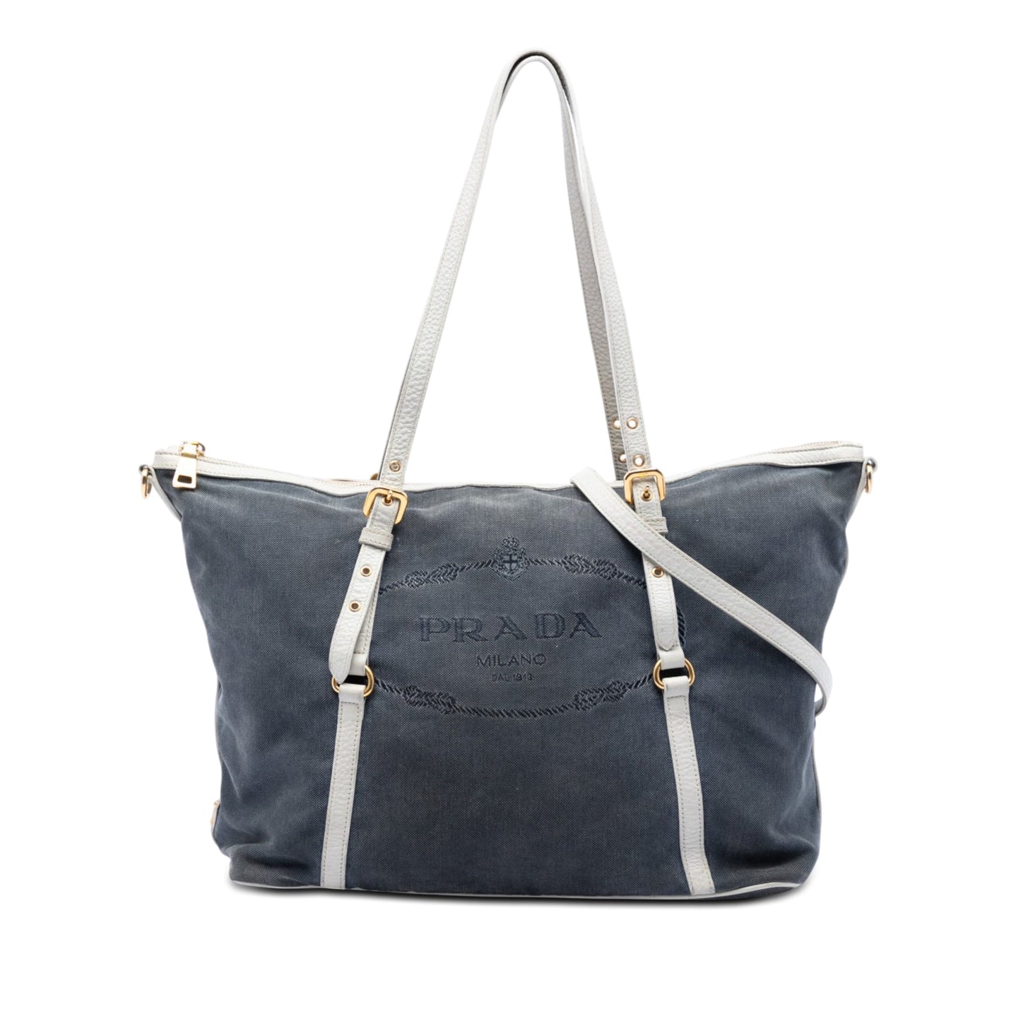 Prada Canvas Canapa Logo Satchel