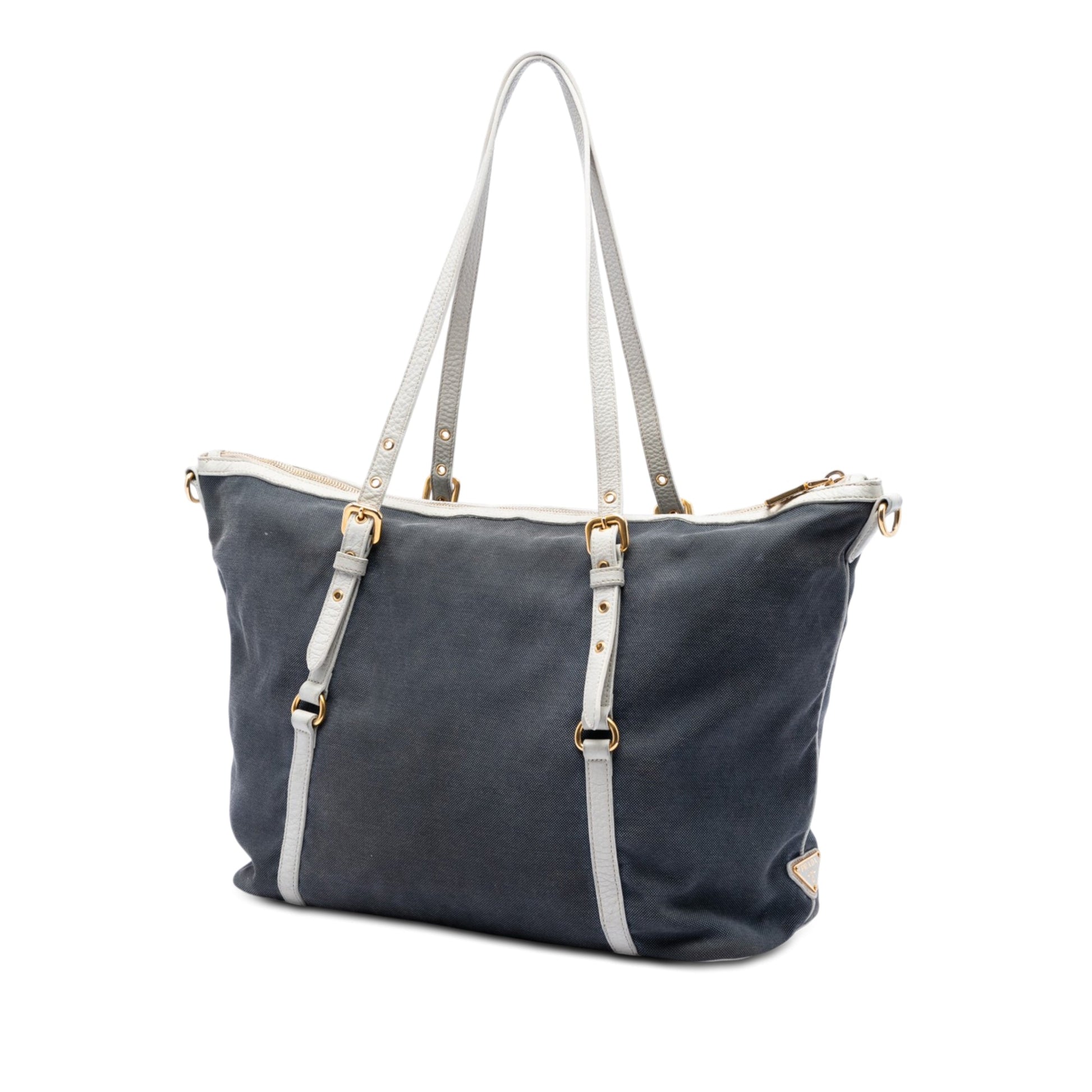Prada Canvas Canapa Logo Satchel