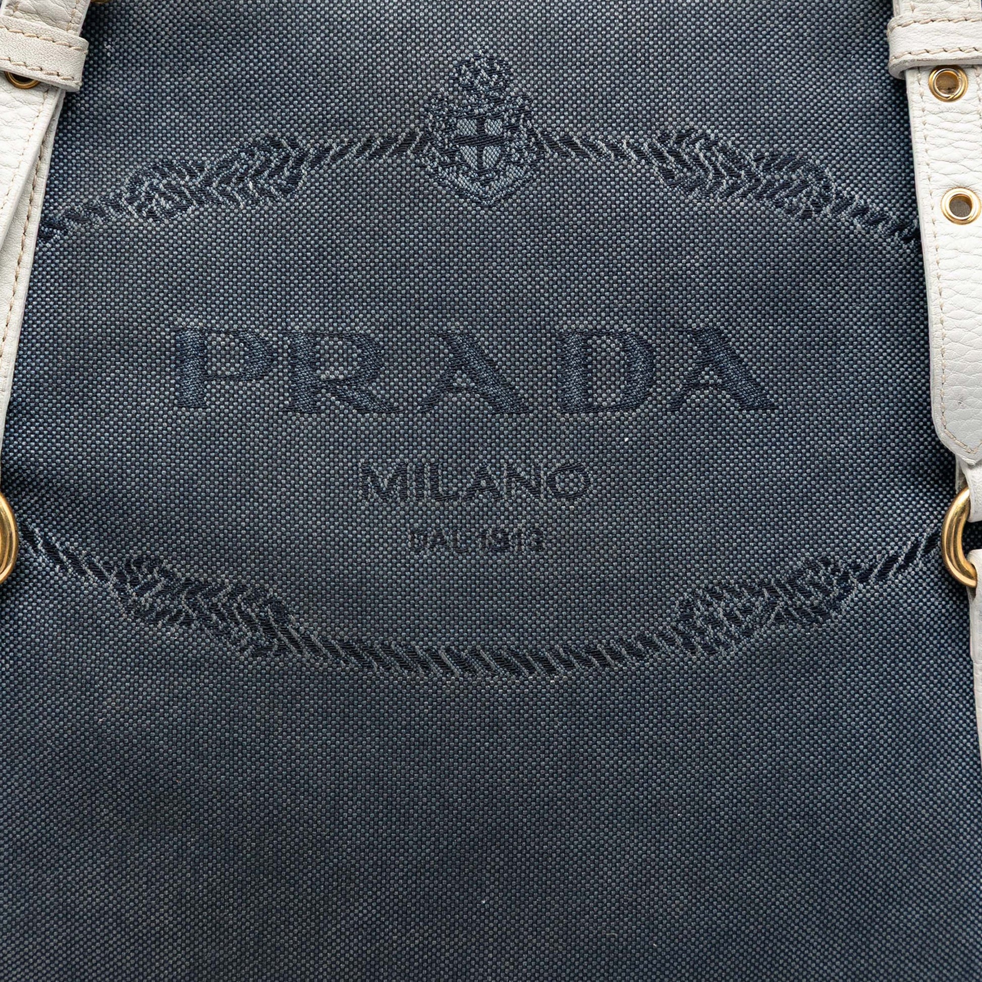 Prada Canvas Canapa Logo Satchel