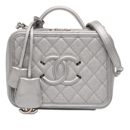 Chanel Medium Caviar CC Filigree Vanity Case