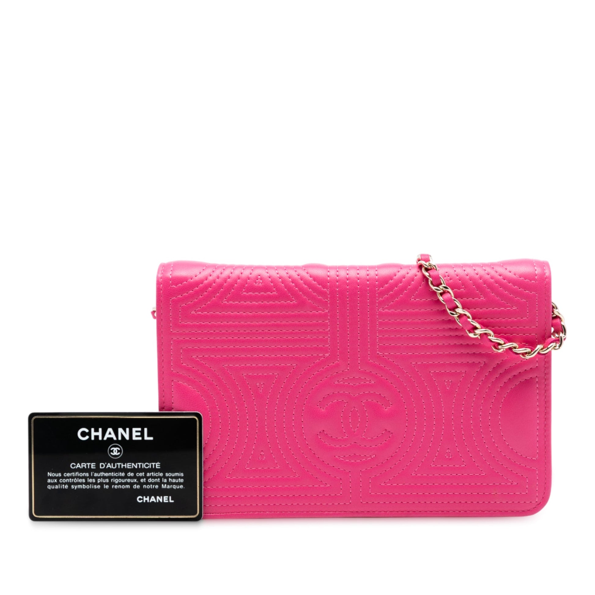 Chanel Quilted Lambskin Korean Garden Wallet on Chain