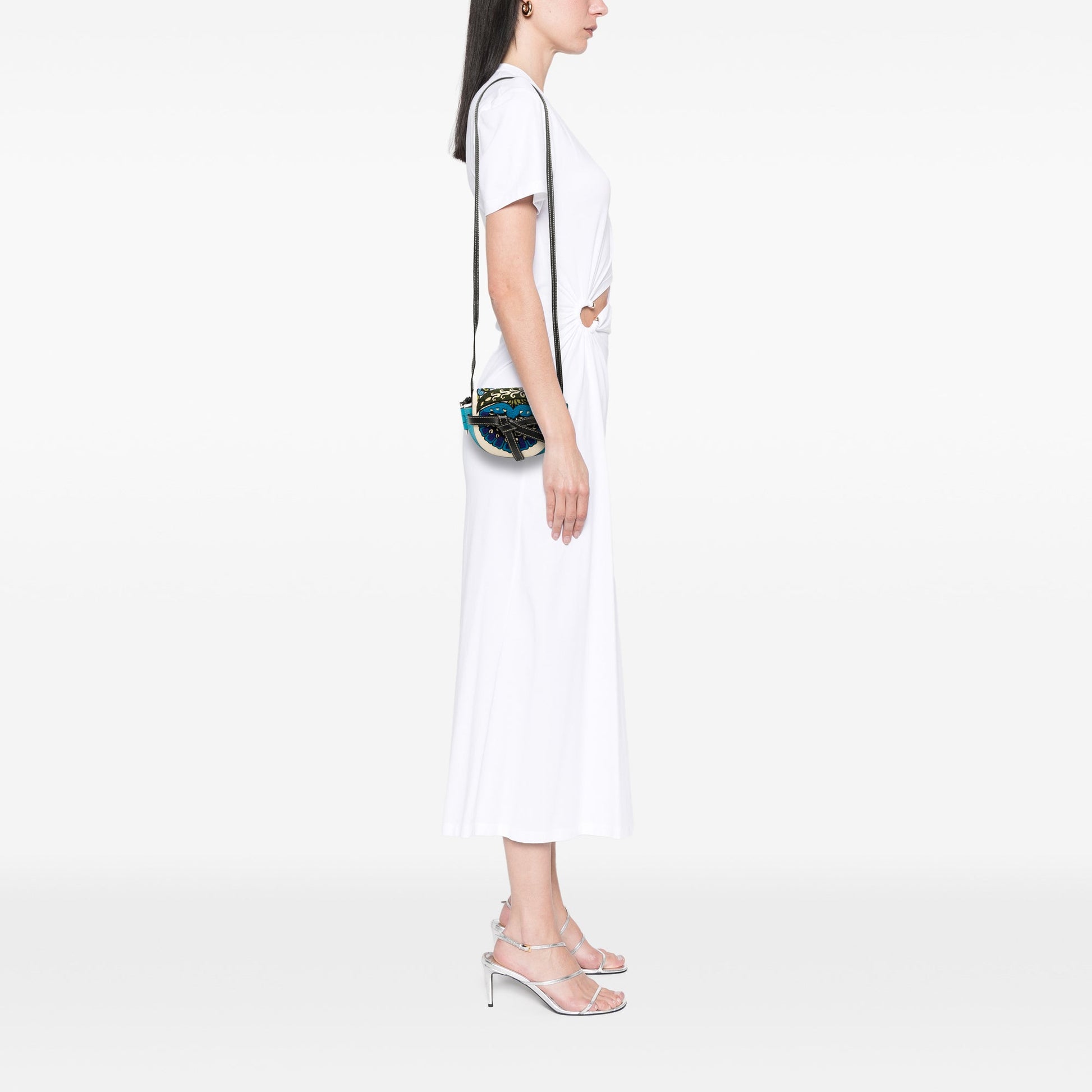 LOEWE William De Morgan Mini Embroidered Leather Floral Gate Crossbody