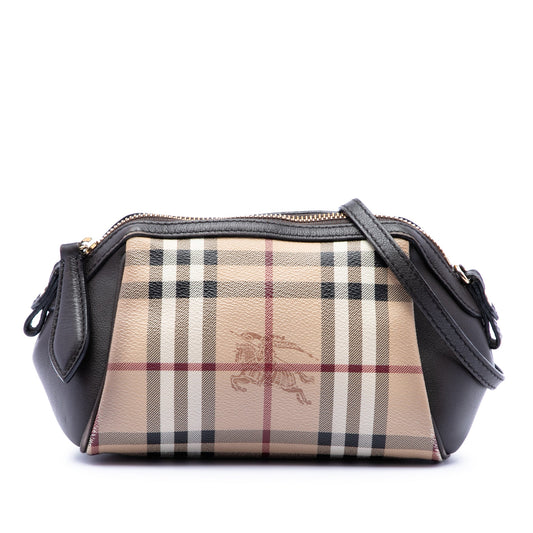 Burberry Mini Haymarket Check Coated Canvas Blaze Crossbody