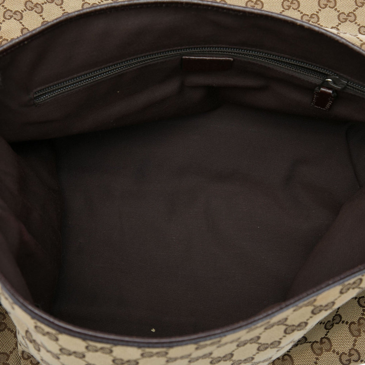 Gucci GG Canvas Web Flap Messenger Bag — Beige