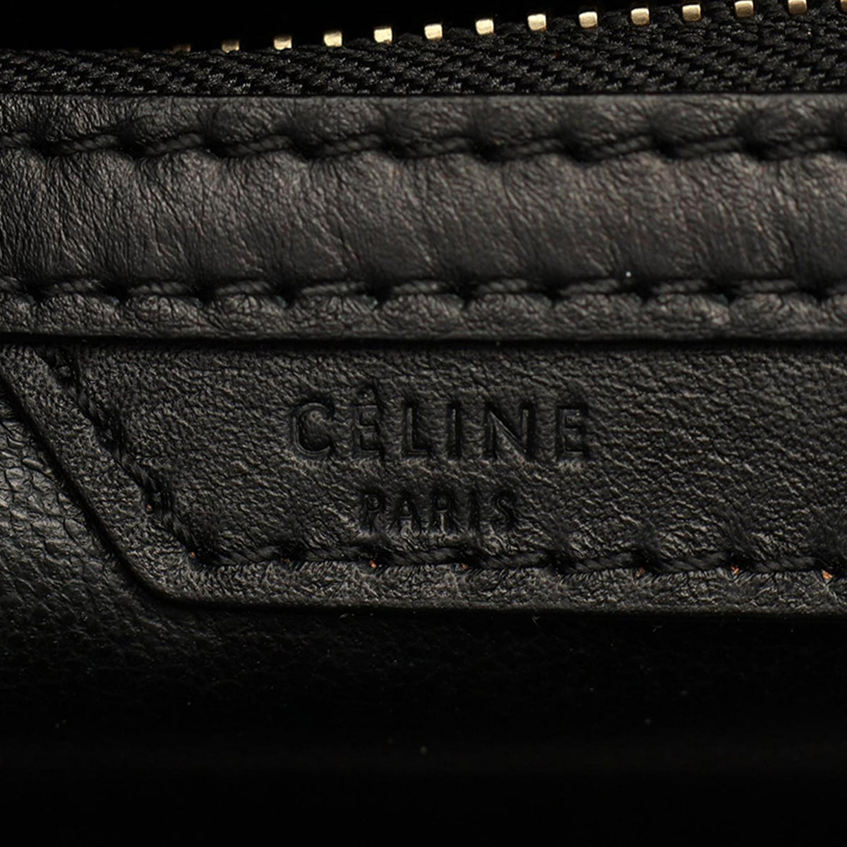 Celine Mini Tricolor Calfskin Luggage Tote — Brown