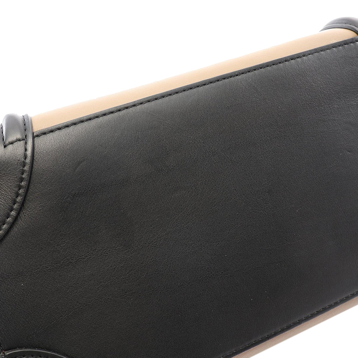 Celine Mini Tricolor Calfskin Luggage Tote — Brown
