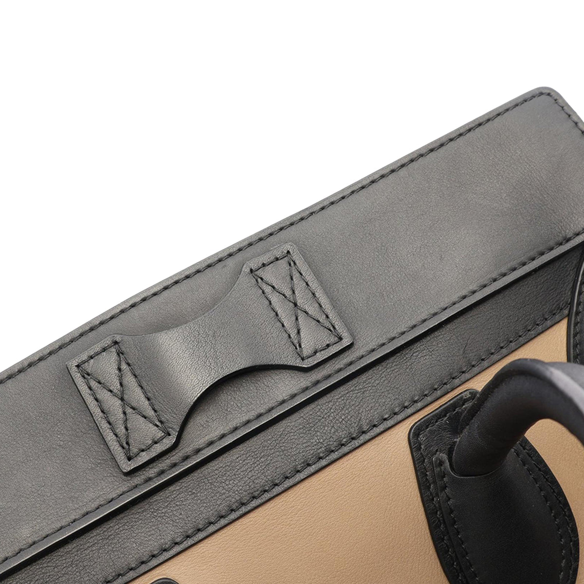 Celine Mini Tricolor Calfskin Luggage Tote — Brown