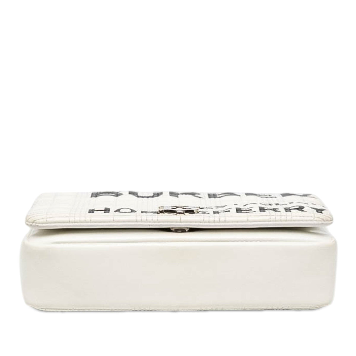 Burberry Small Quilted Coated Canvas Horseferry Lola Crossbody — White