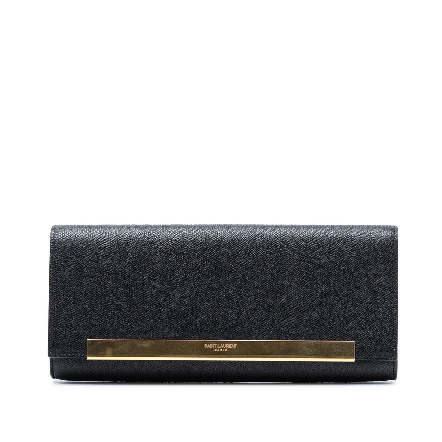 Saint Laurent Grained Calfskin Lutetia Flap Clutch