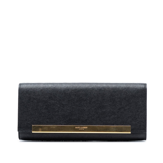Saint Laurent Grained Calfskin Lutetia Flap Clutch