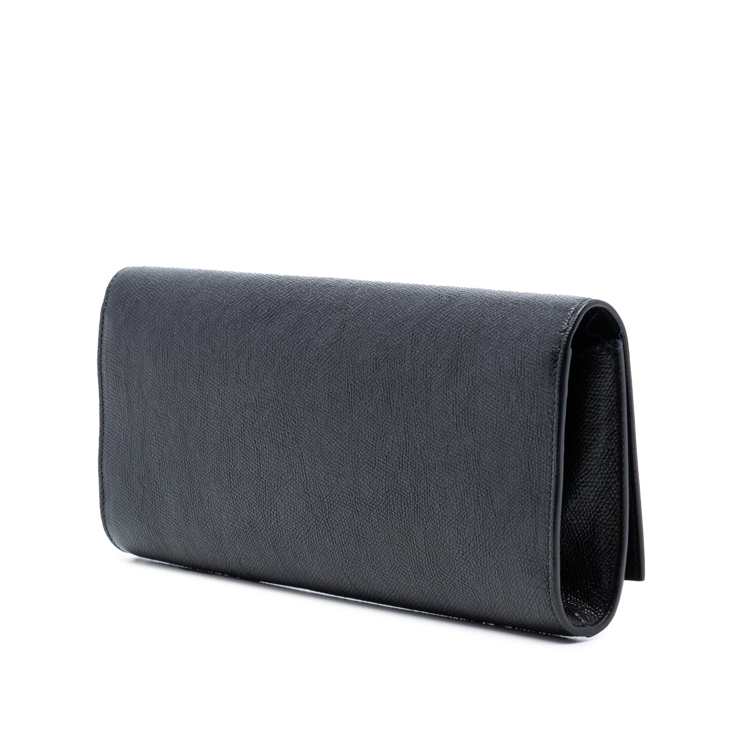 Saint Laurent Grained Calfskin Lutetia Flap Clutch