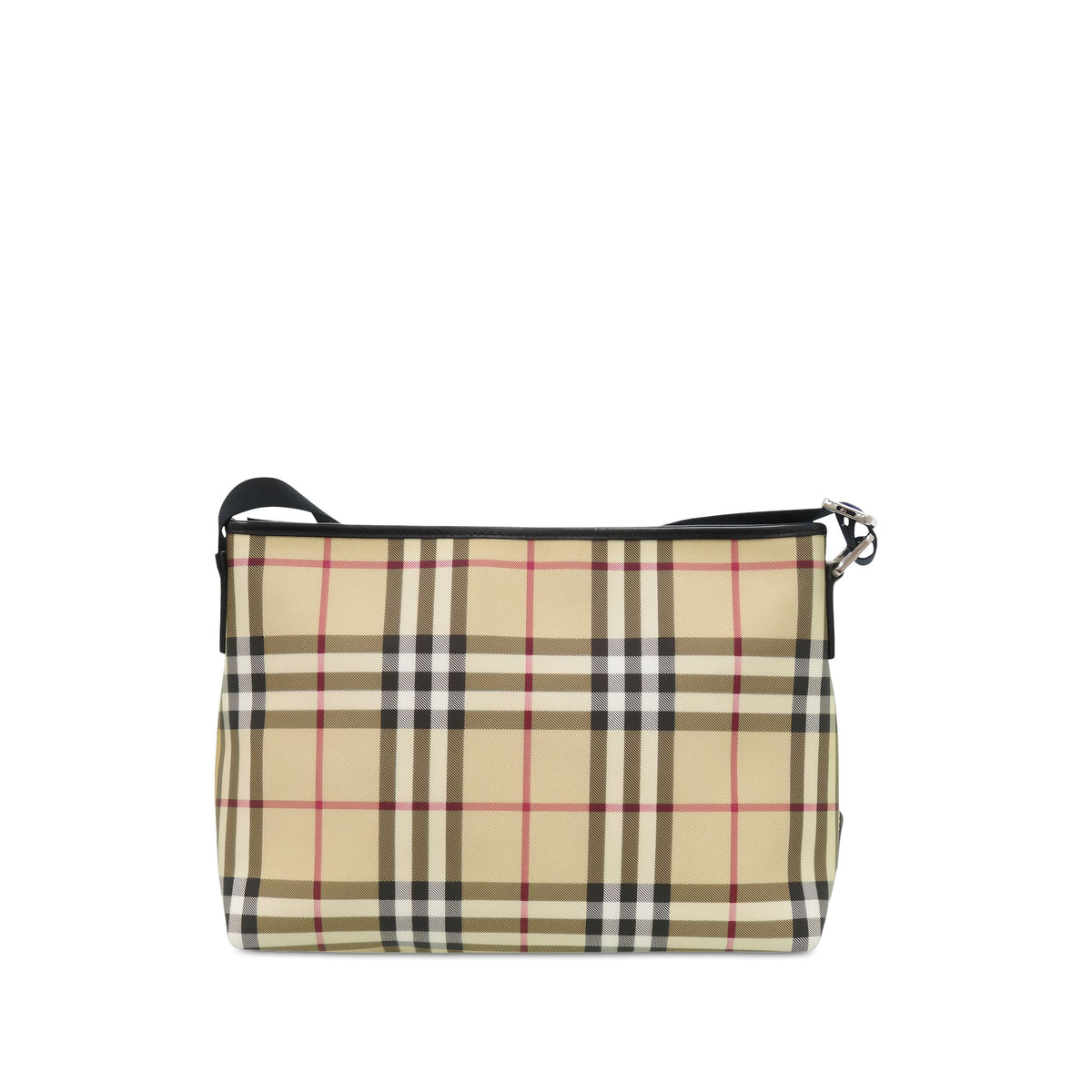 Burberry House Check Coated Canvas Crossbody — Beige