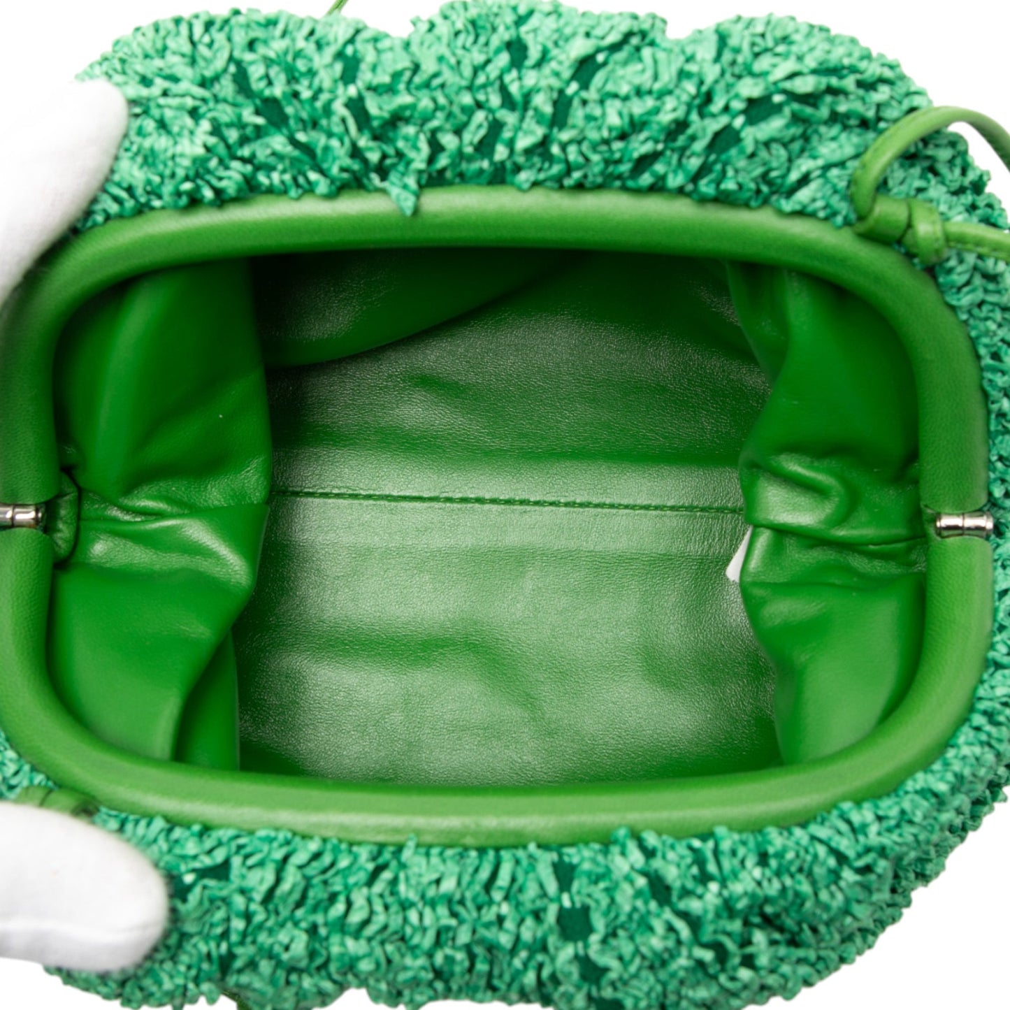 Bottega Veneta Boucle Raffia The Mini Pouch Crossbody