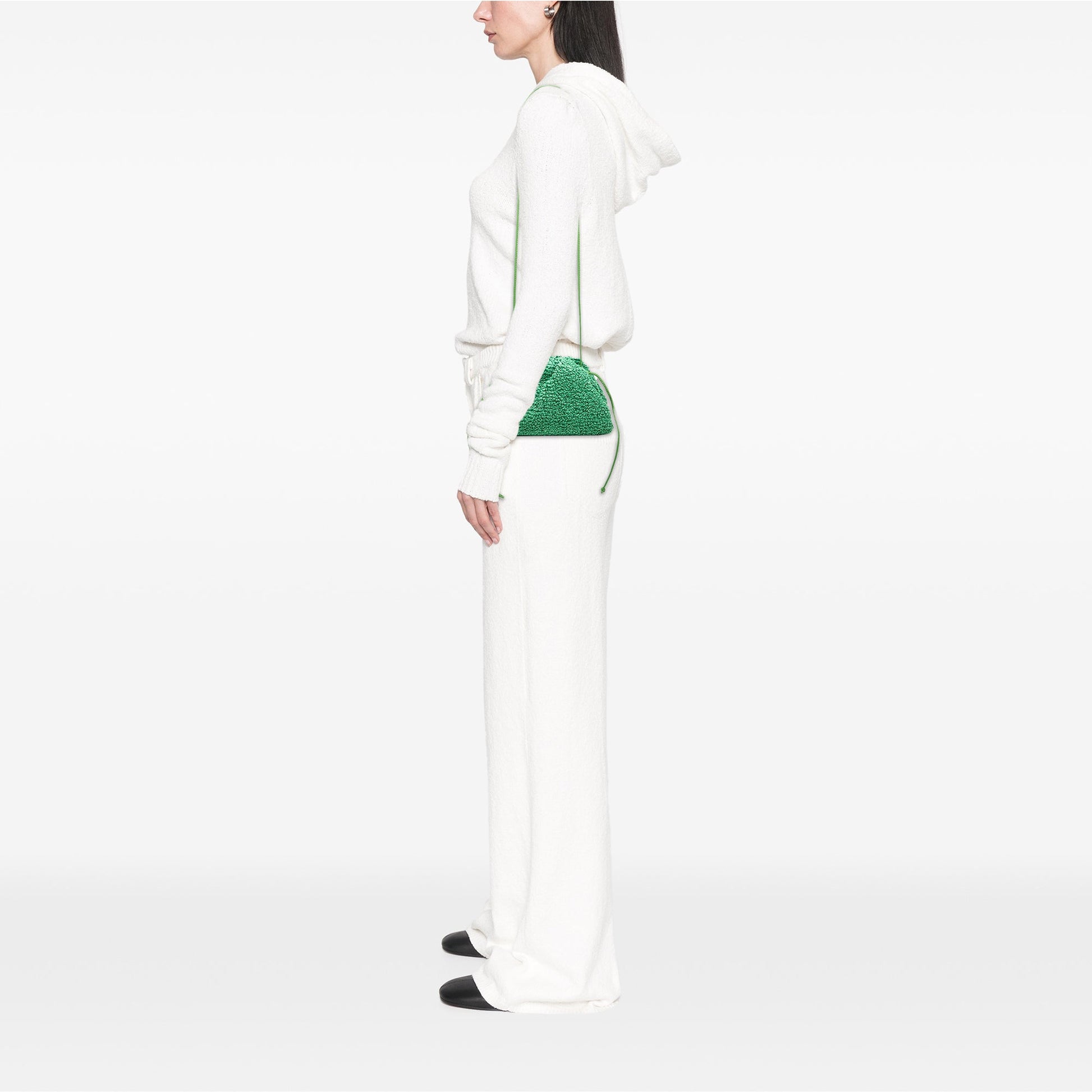 Bottega Veneta Boucle Raffia The Mini Pouch Crossbody