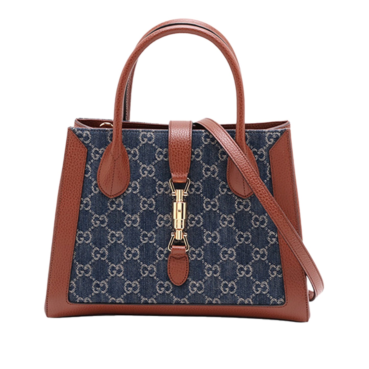 Gucci Medium GG Denim Jackie 1961 Tote
