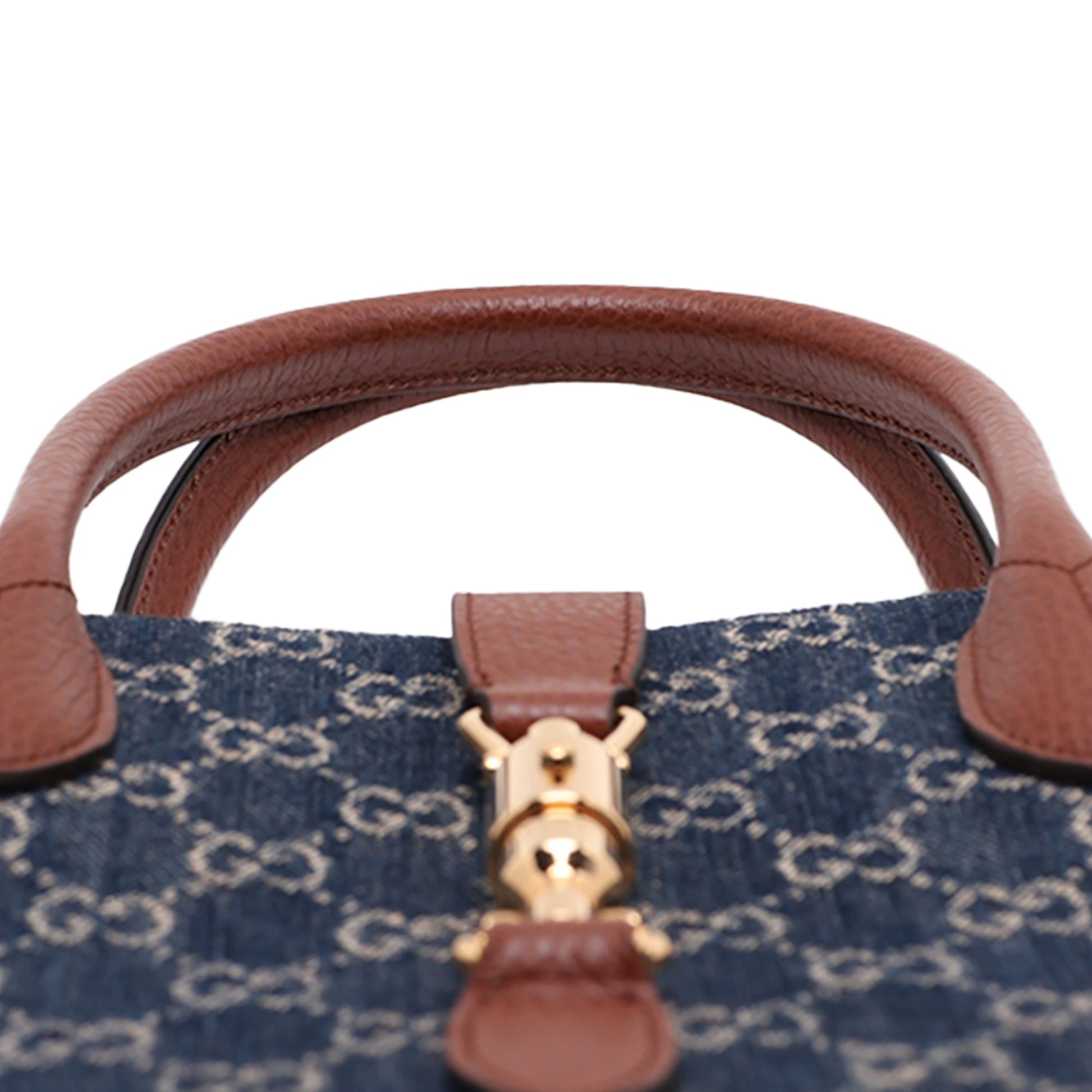 Gucci Medium GG Denim Jackie 1961 Tote