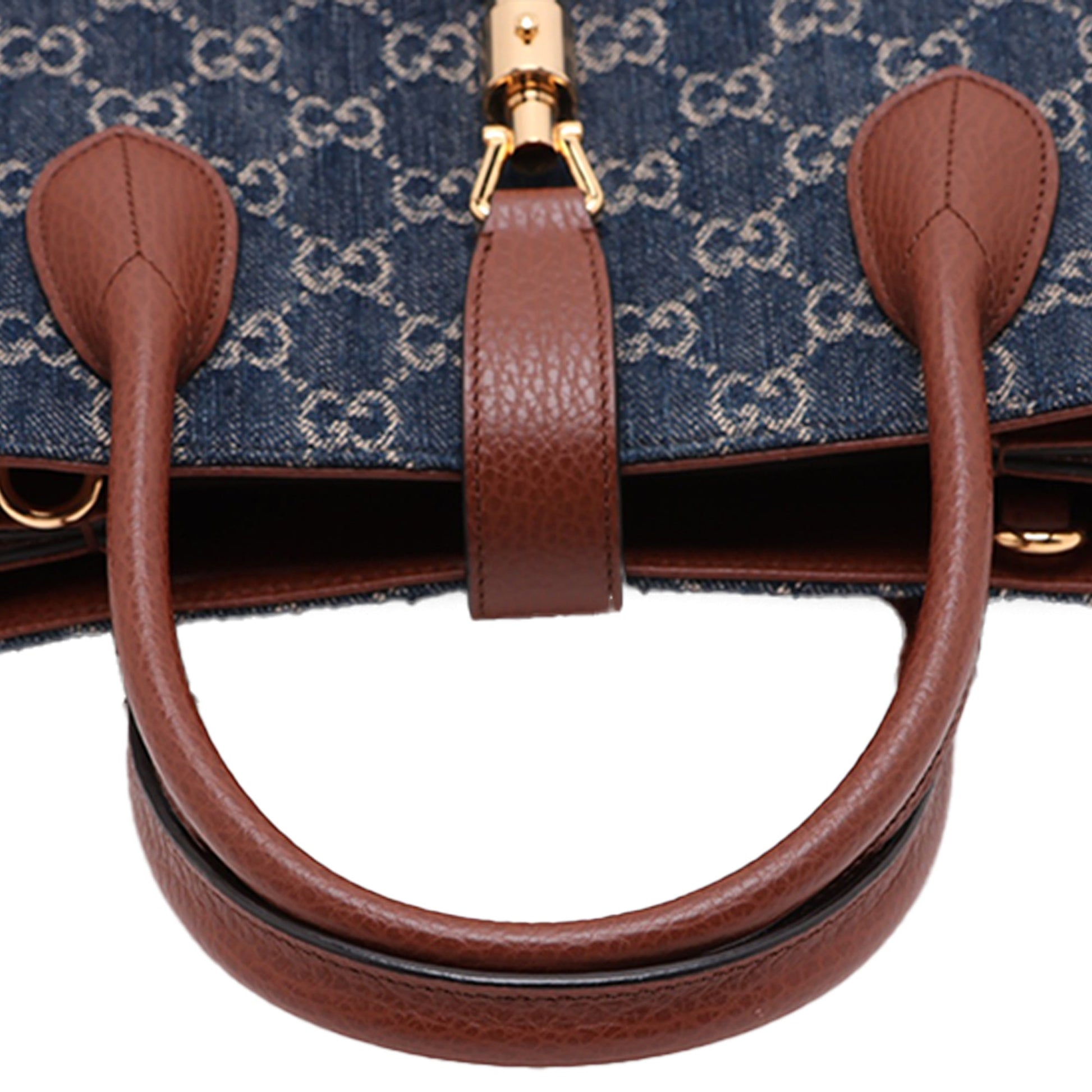 Gucci Medium GG Denim Jackie 1961 Tote