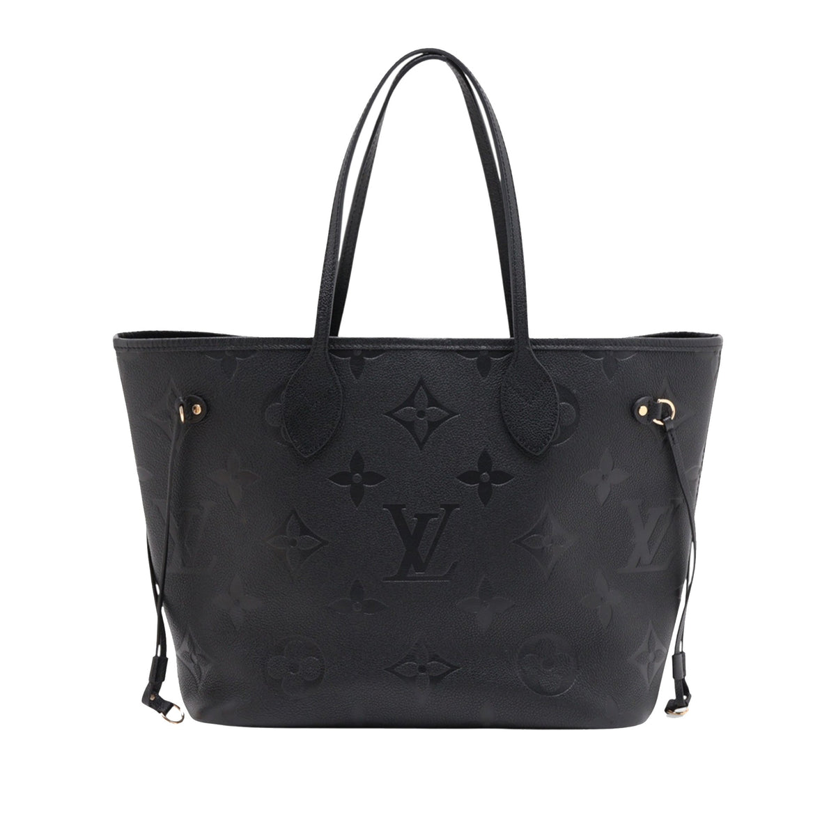 Louis Vuitton Monogram Giant Empreinte Neverfull MM — Black