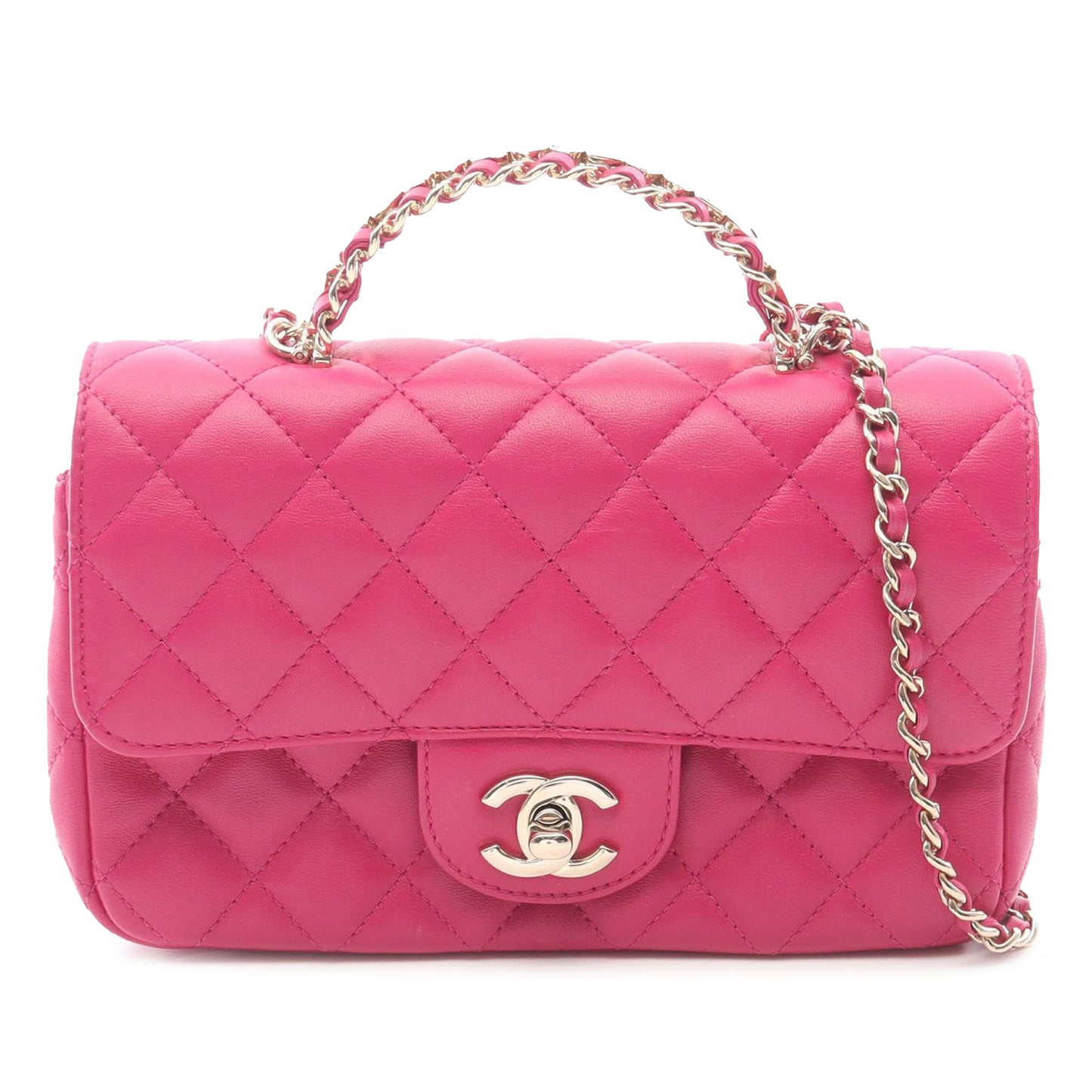 Mini Quilted Lambskin Rectangle Flap