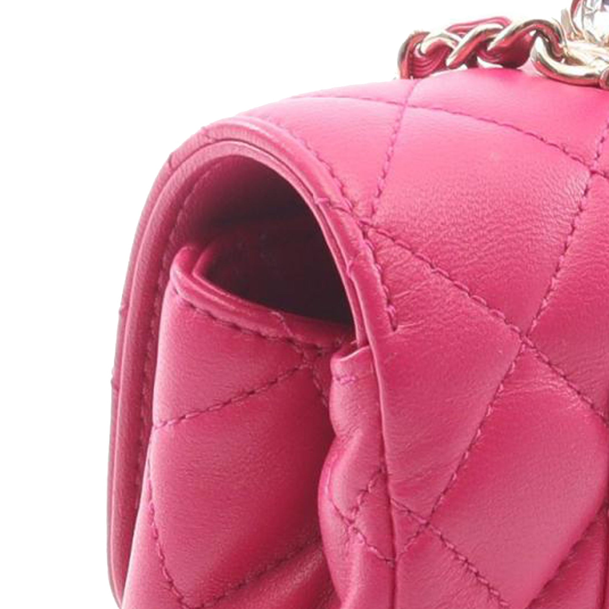 Mini Quilted Lambskin Rectangle Flap