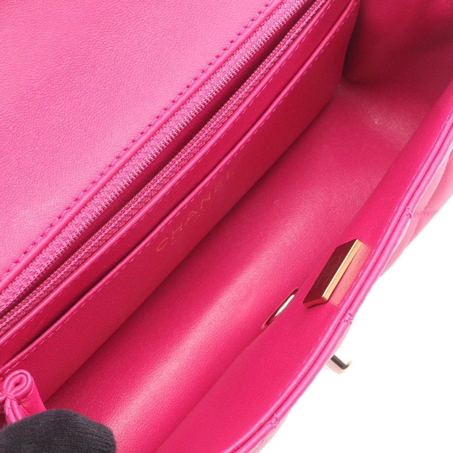 Mini Quilted Lambskin Rectangle Flap