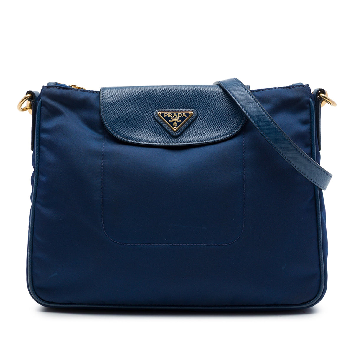 Prada Saffiano Trimmed Tessuto Crossbody