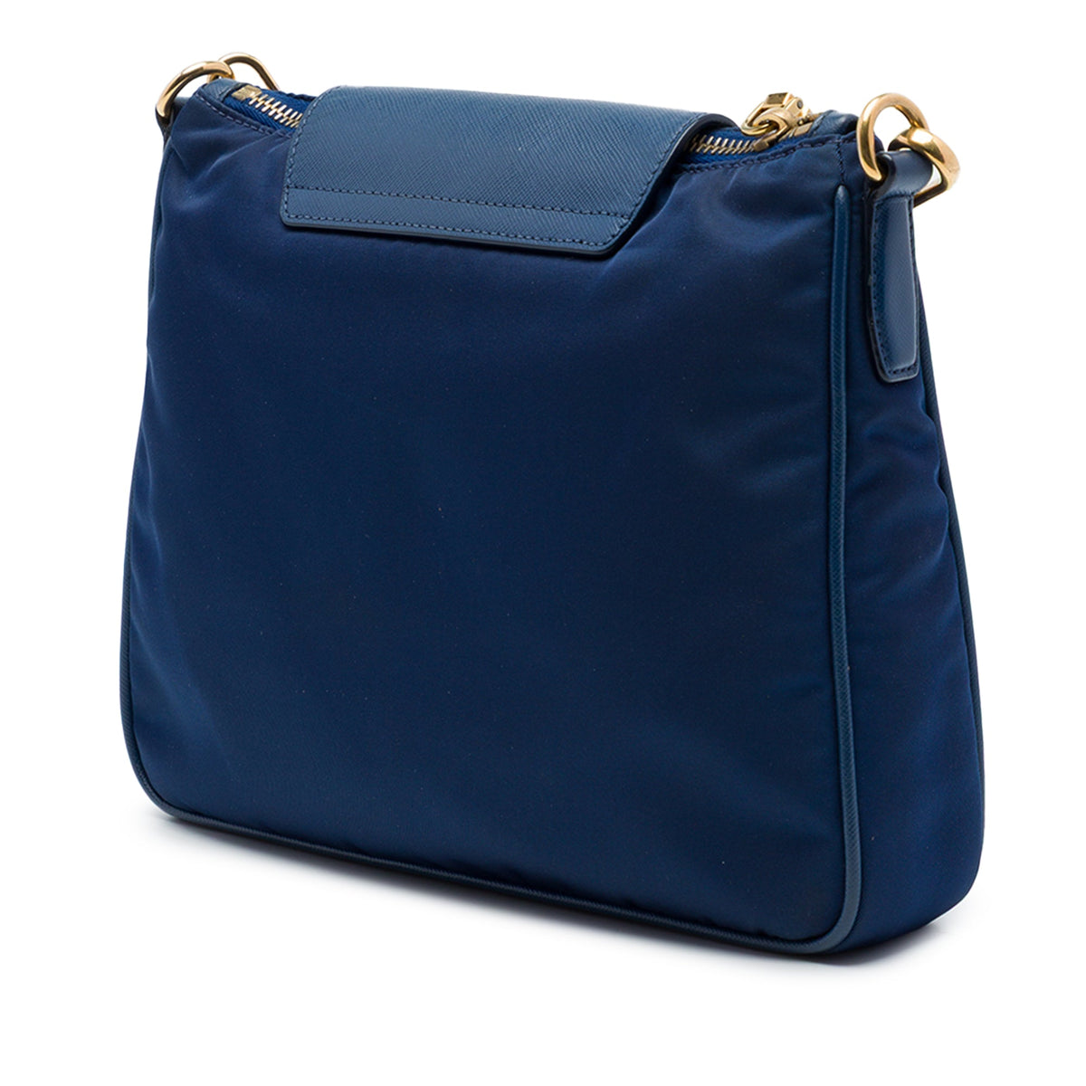 Prada Saffiano Trimmed Tessuto Crossbody