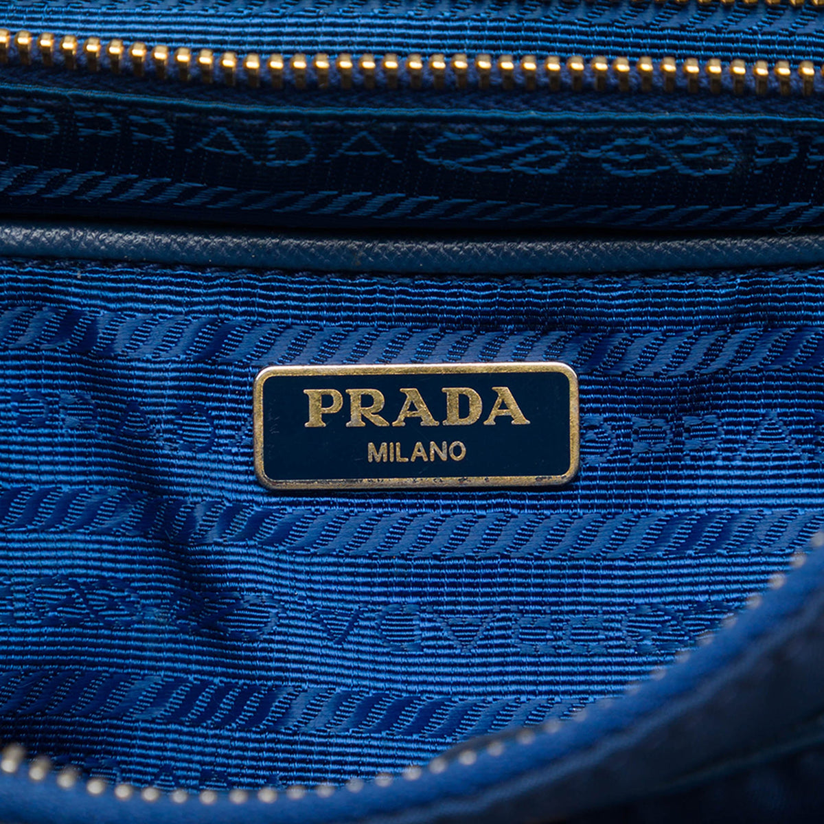 Prada Saffiano Trimmed Tessuto Crossbody