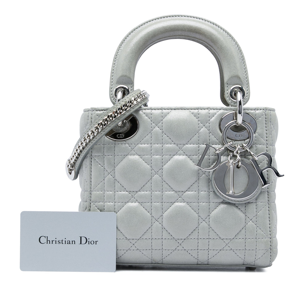 Dior Mini Iridescent Lambskin Cannage Lady Dior