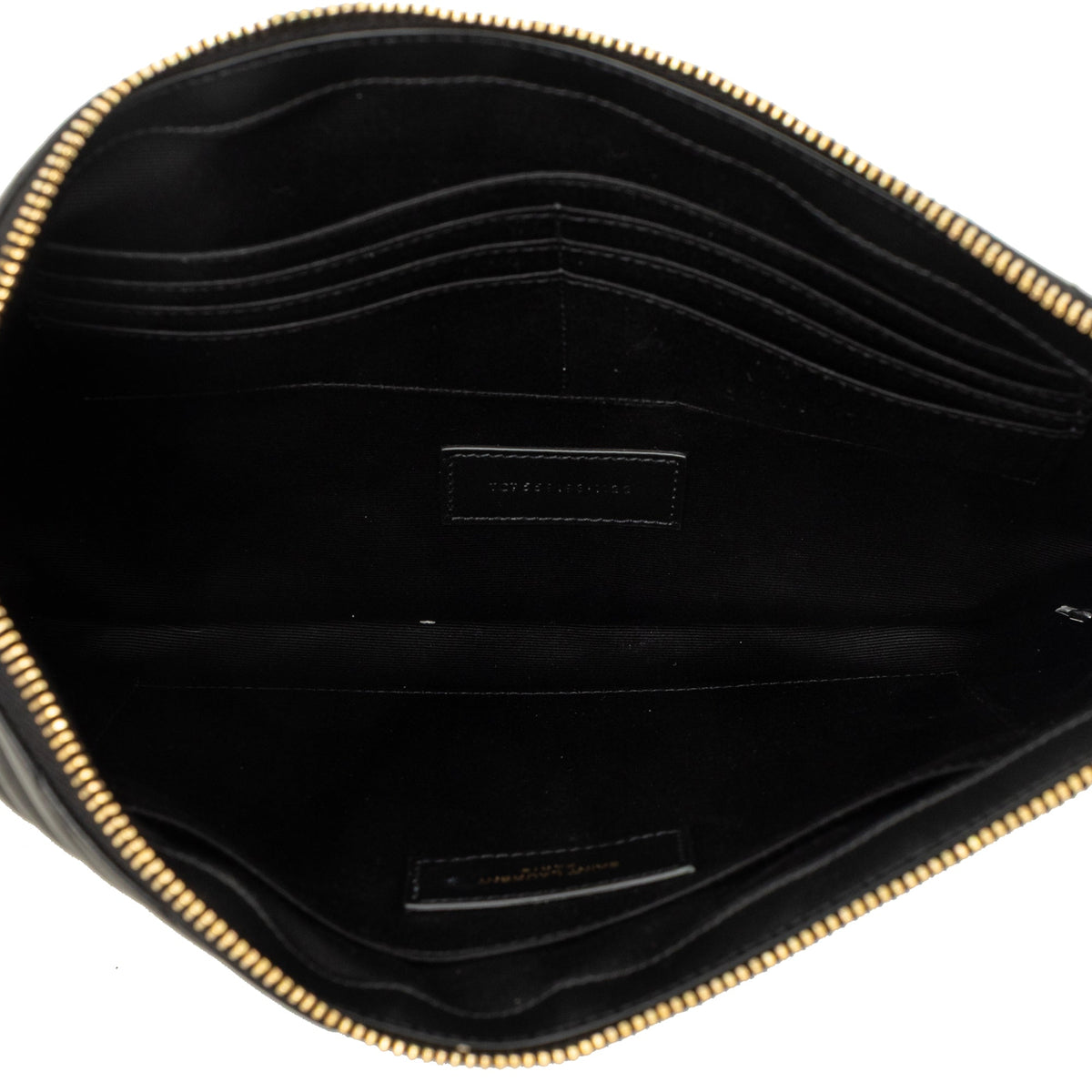 Saint Laurent Chevron Calfskin Cassandre Document Holder