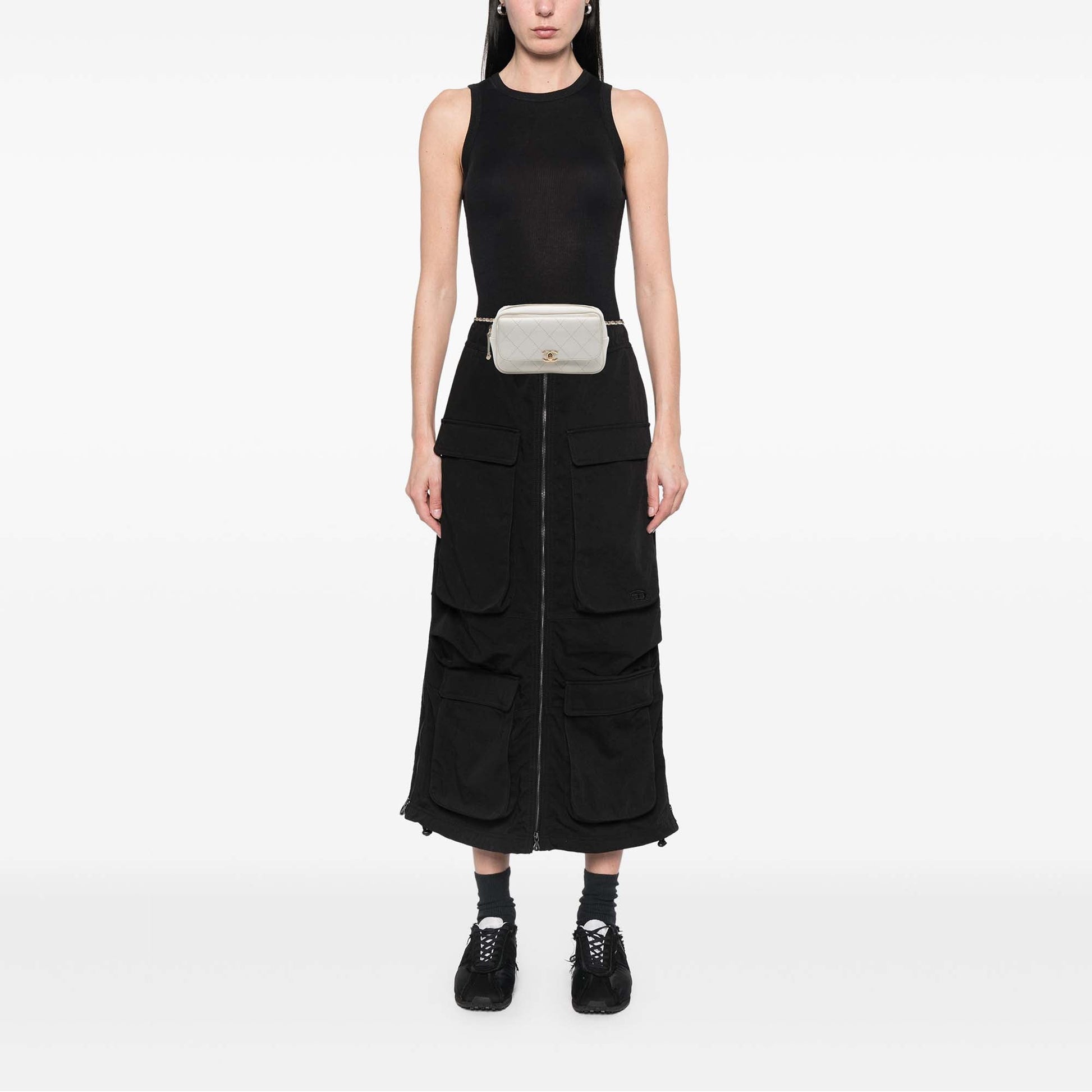 Chanel Quilted Goatskin Casual Trip Waist Bag