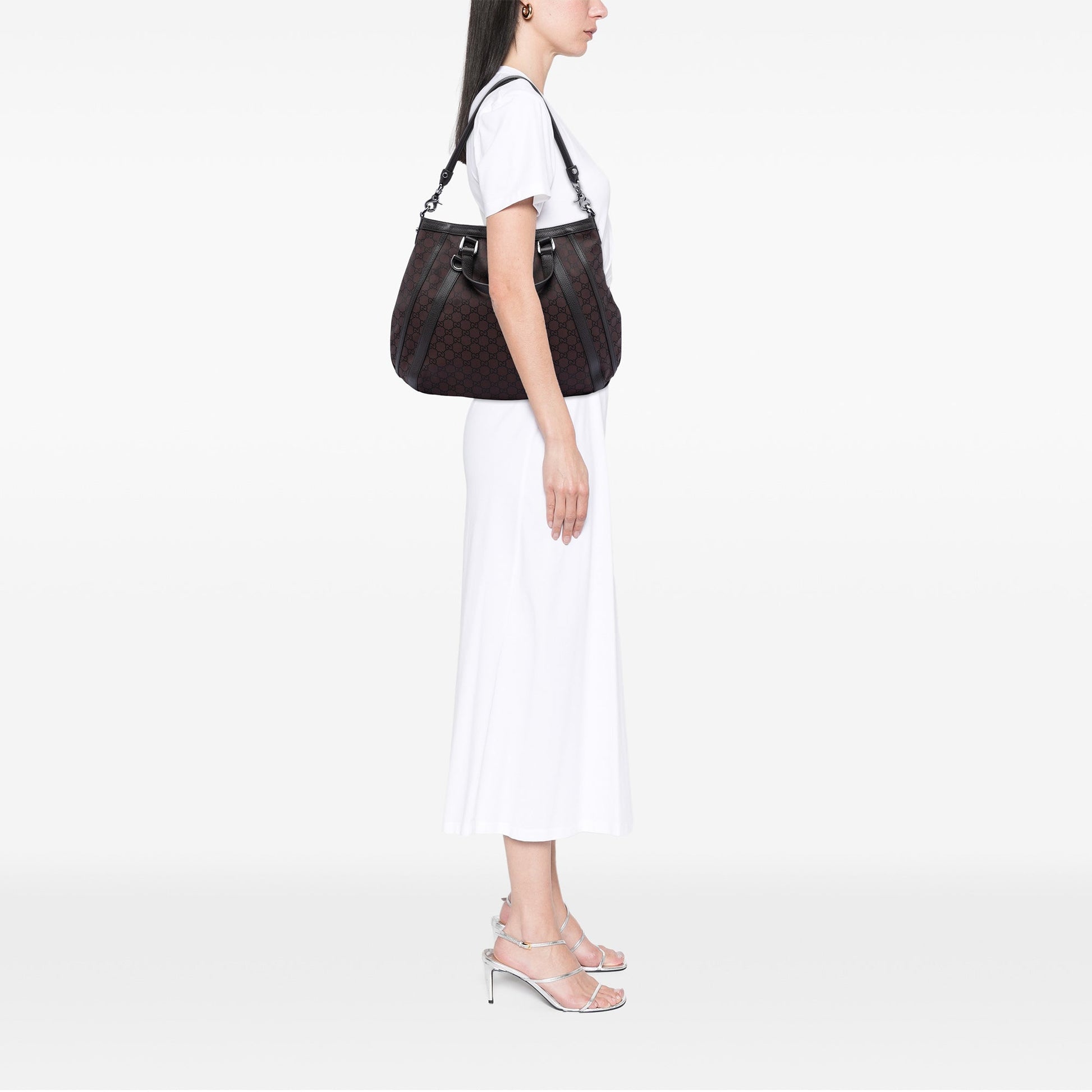 Gucci GG Canvas Abbey D Ring Convertible Satchel