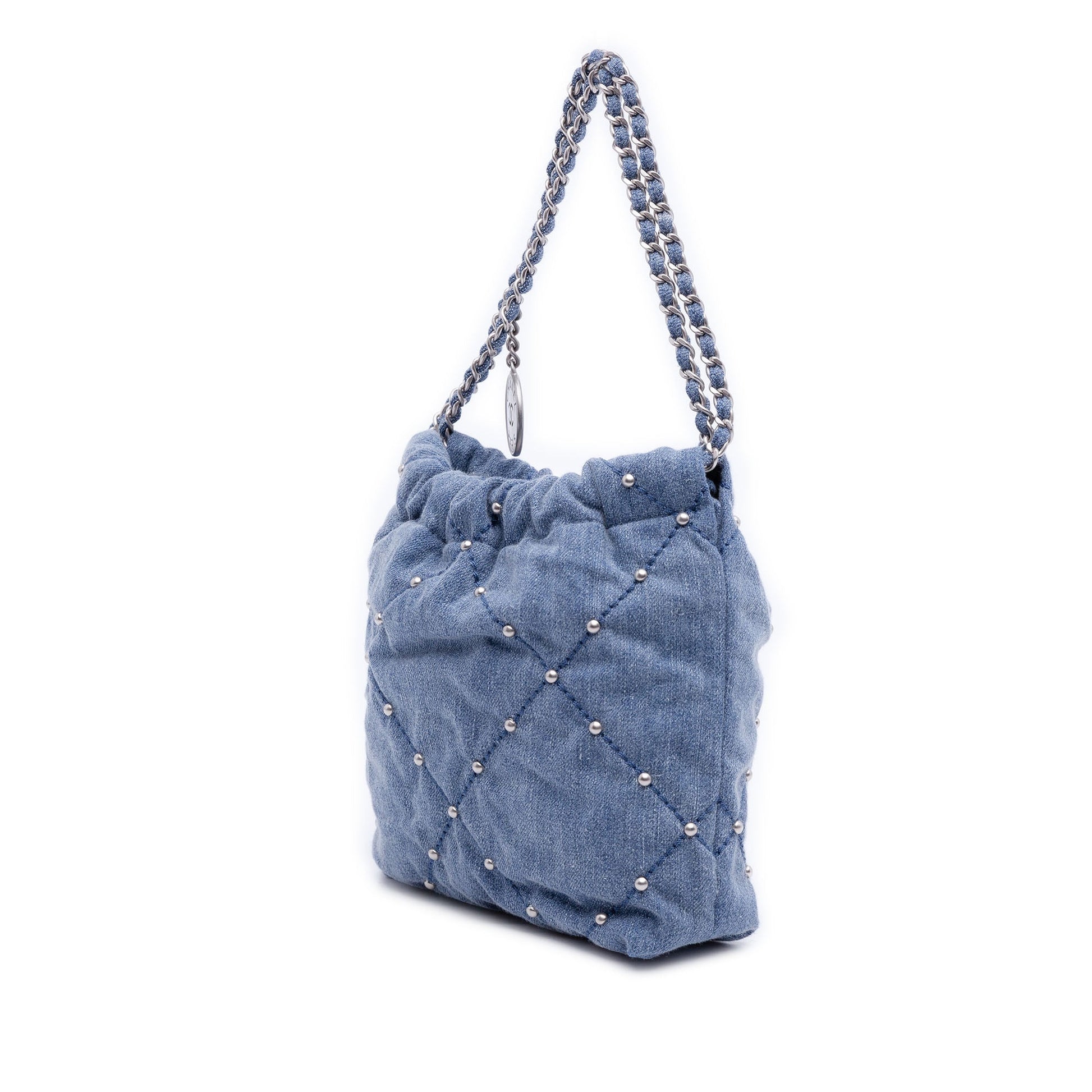 Chanel Mini Denim Studded 22 Handbag