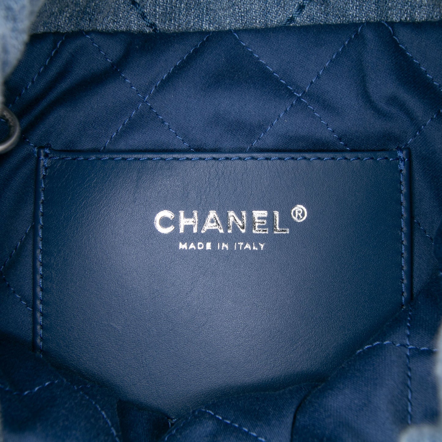 Chanel Mini Denim Studded 22 Handbag