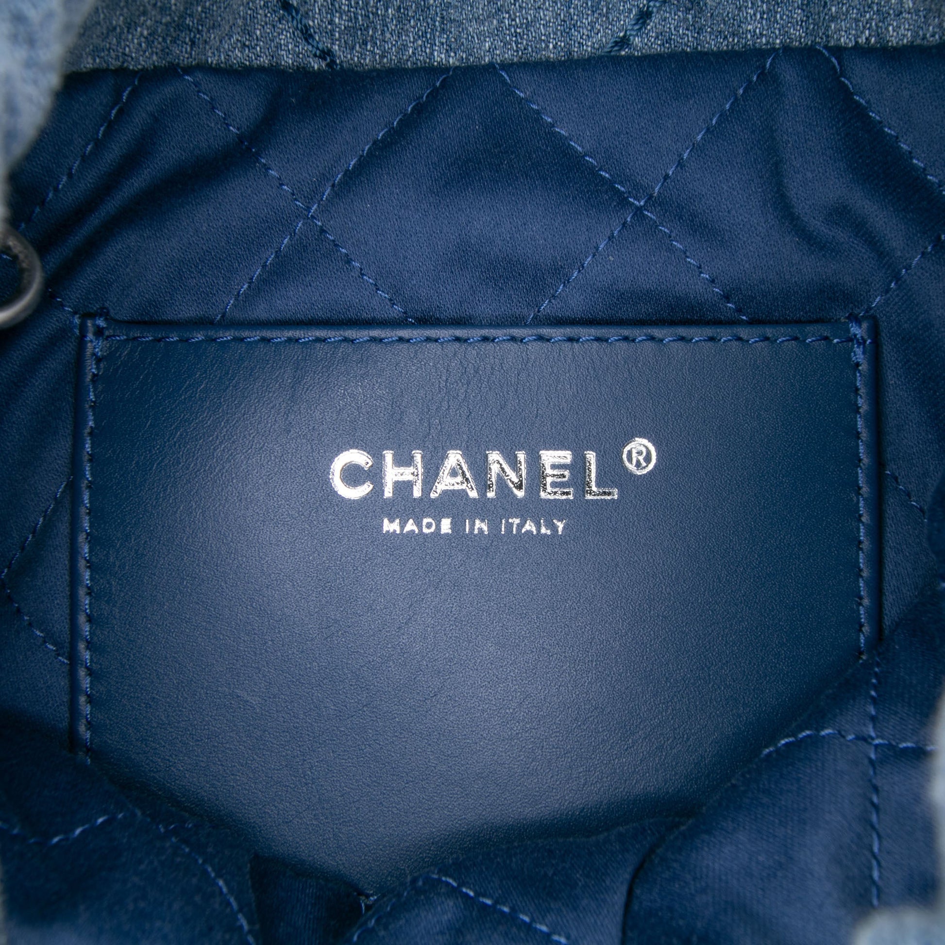 Chanel Mini Denim Studded 22 Handbag