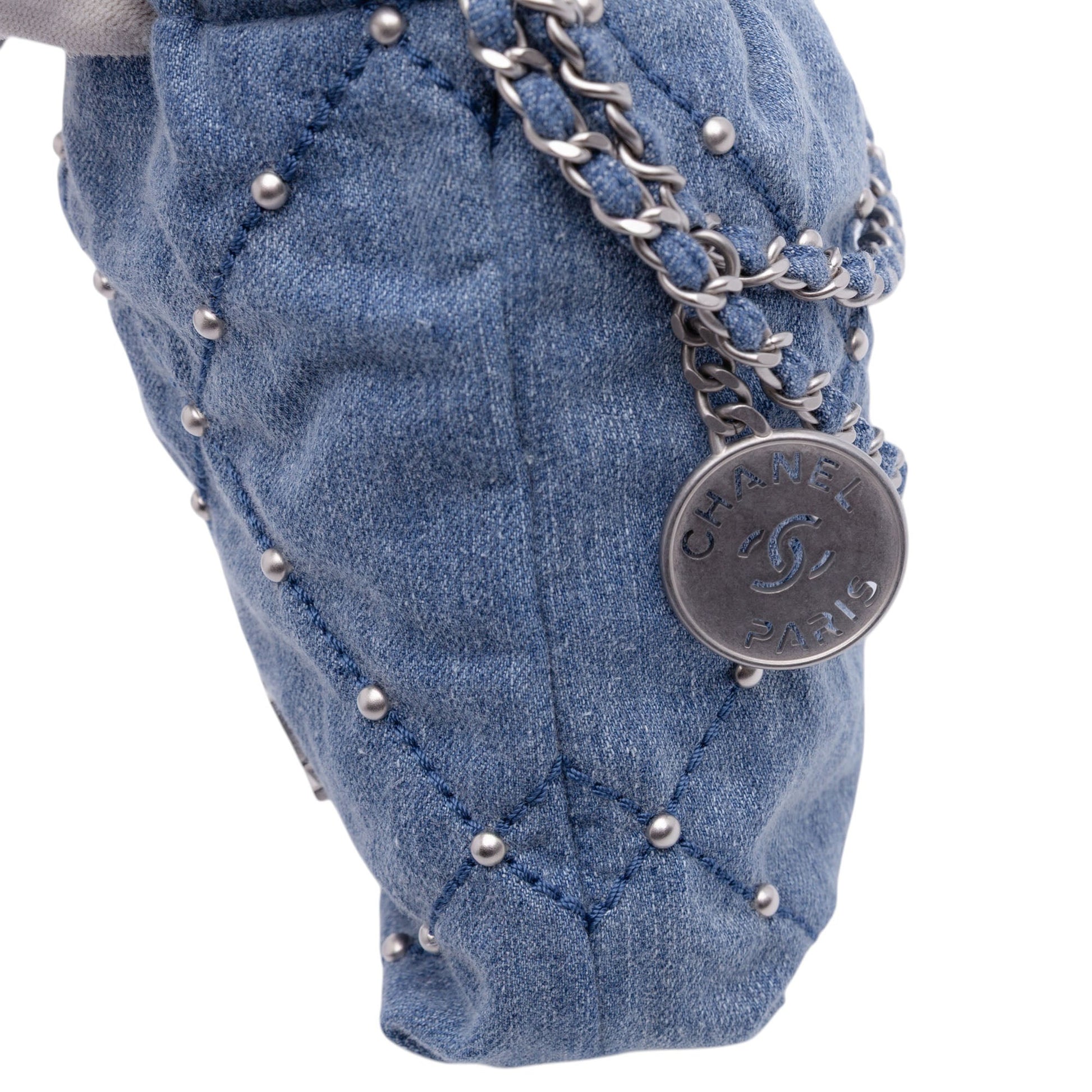 Chanel Mini Denim Studded 22 Handbag