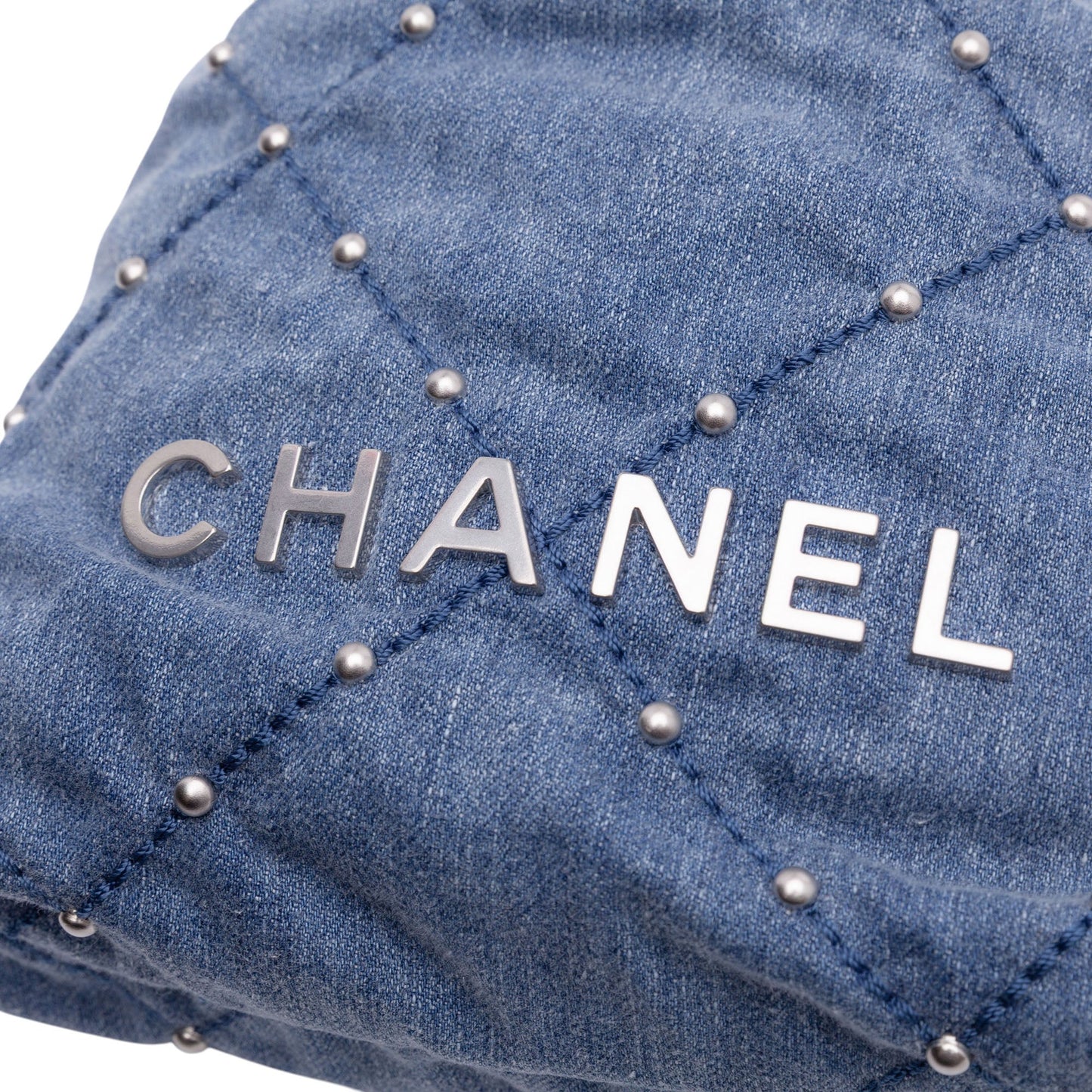 Chanel Mini Denim Studded 22 Handbag