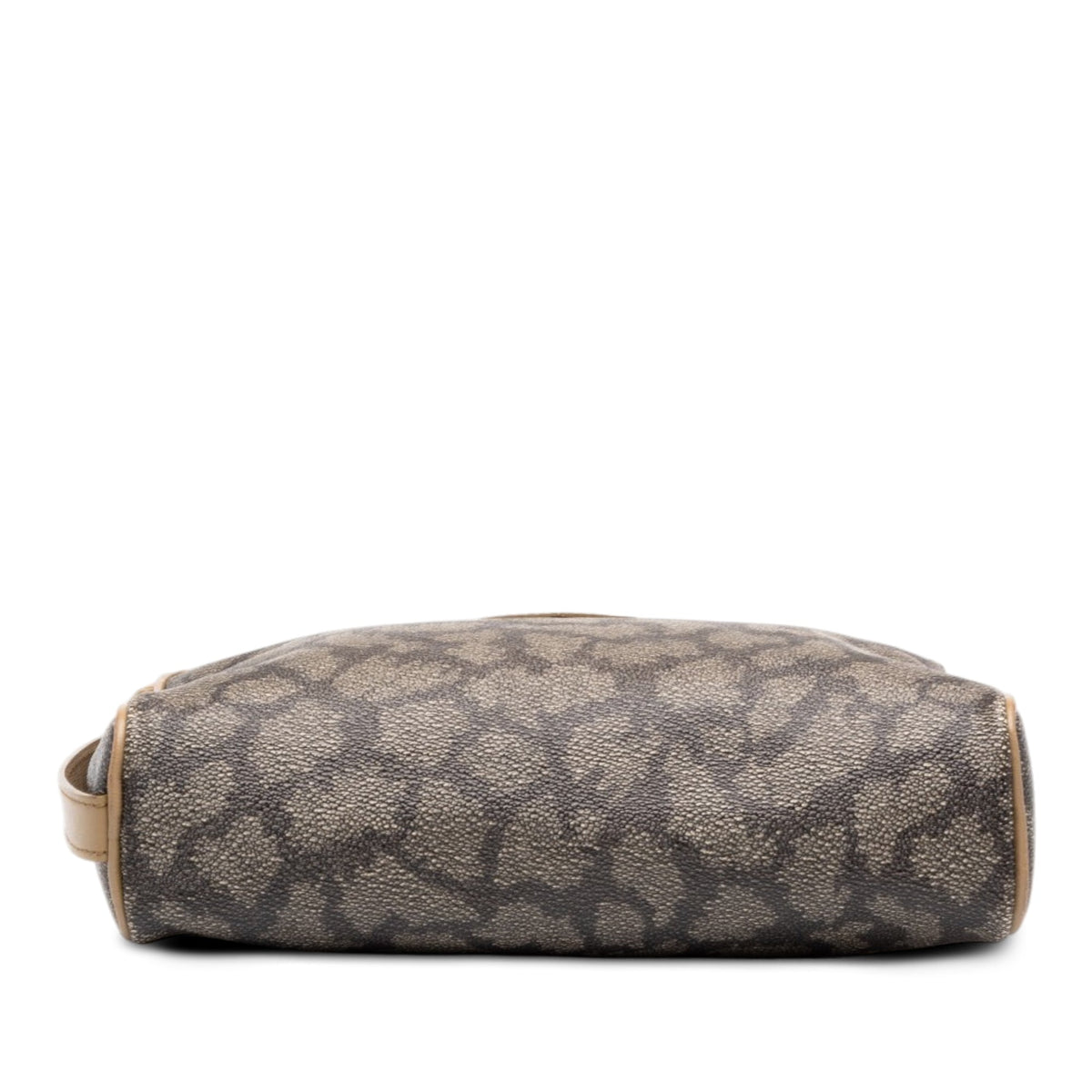 Saint Laurent Printed Coated Canvas Clutch — Gray