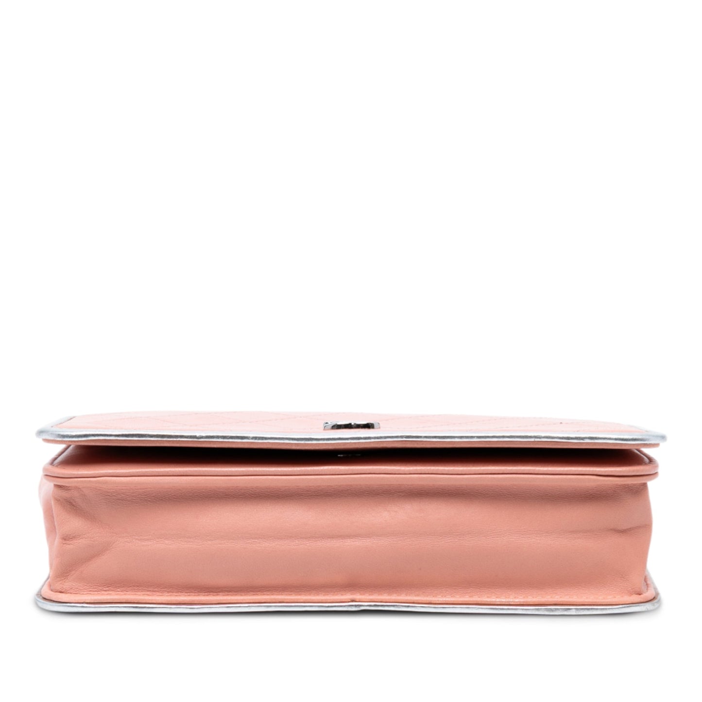 Chanel CC Quilted Bicolor Lambskin Wallet On Chain