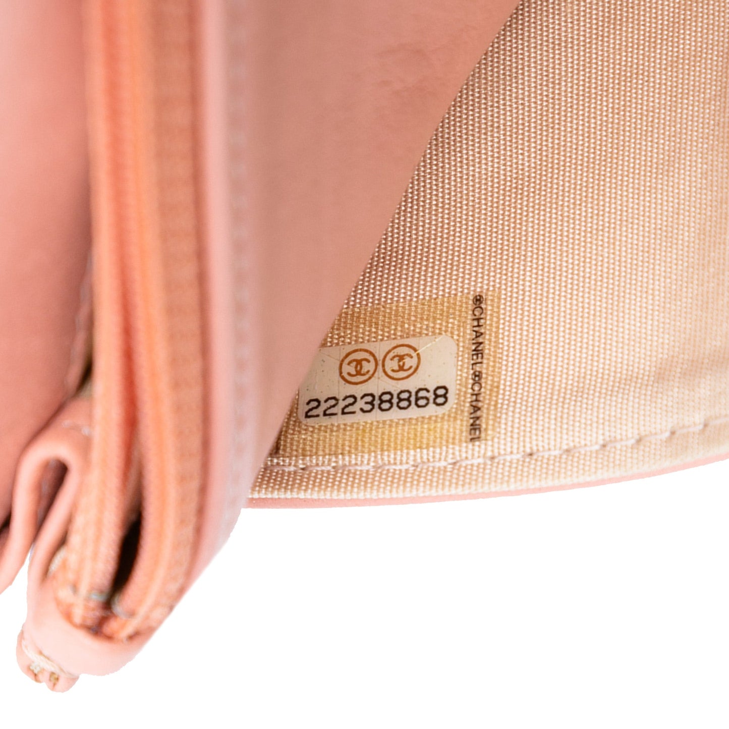Chanel CC Quilted Bicolor Lambskin Wallet On Chain