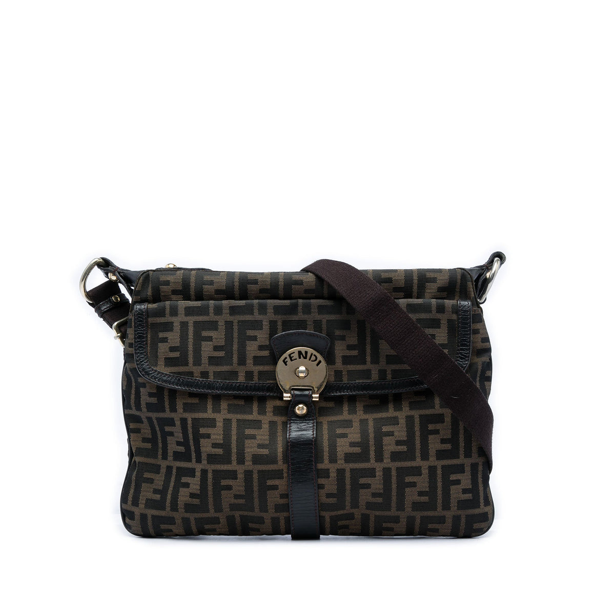 Fendi Zucca Canvas Chef Zip Crossbody
